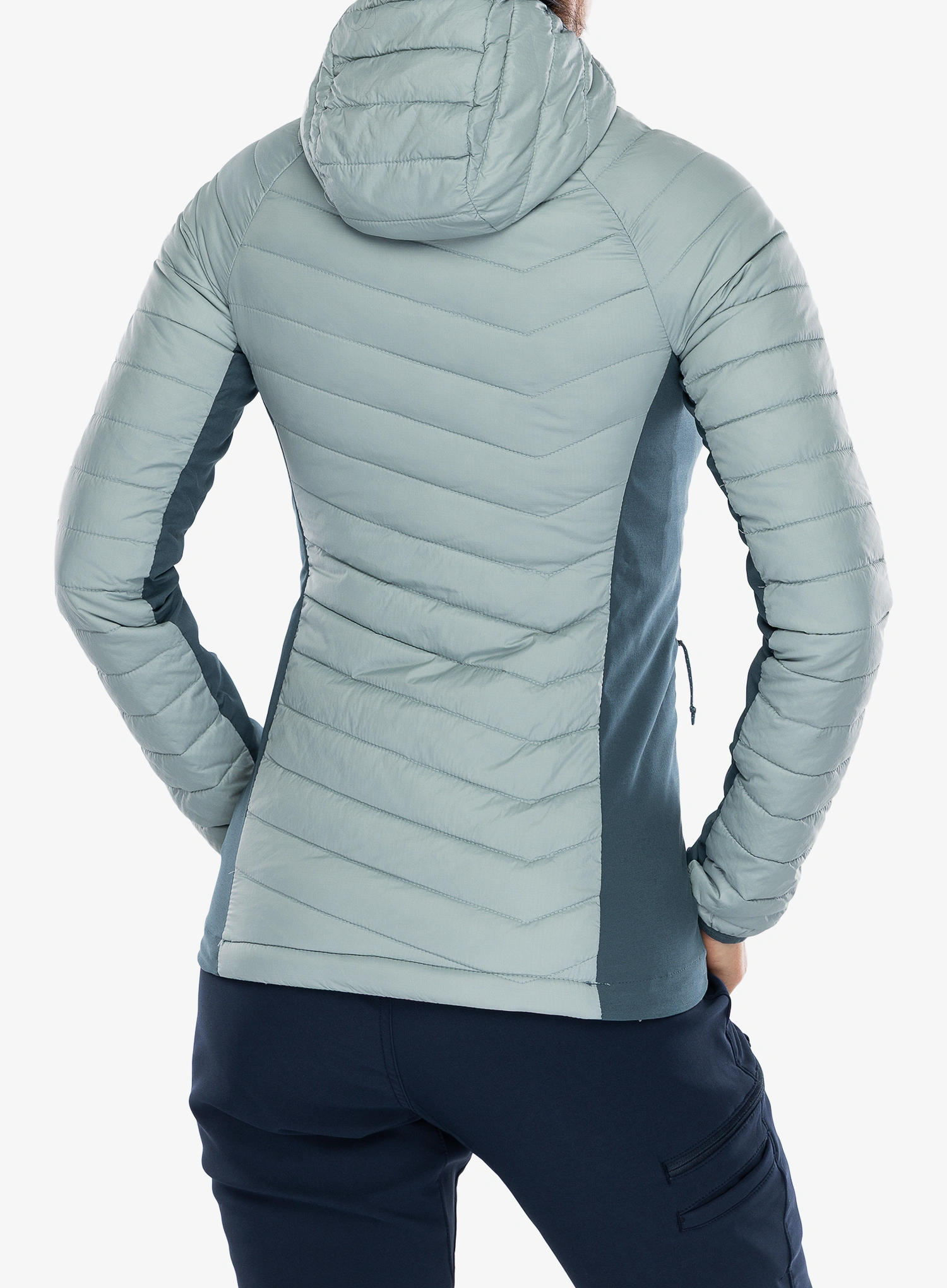 Jacke Damen Columbia Powder Pass II Hybrid Hooded Jacket - crushed blue/everblue