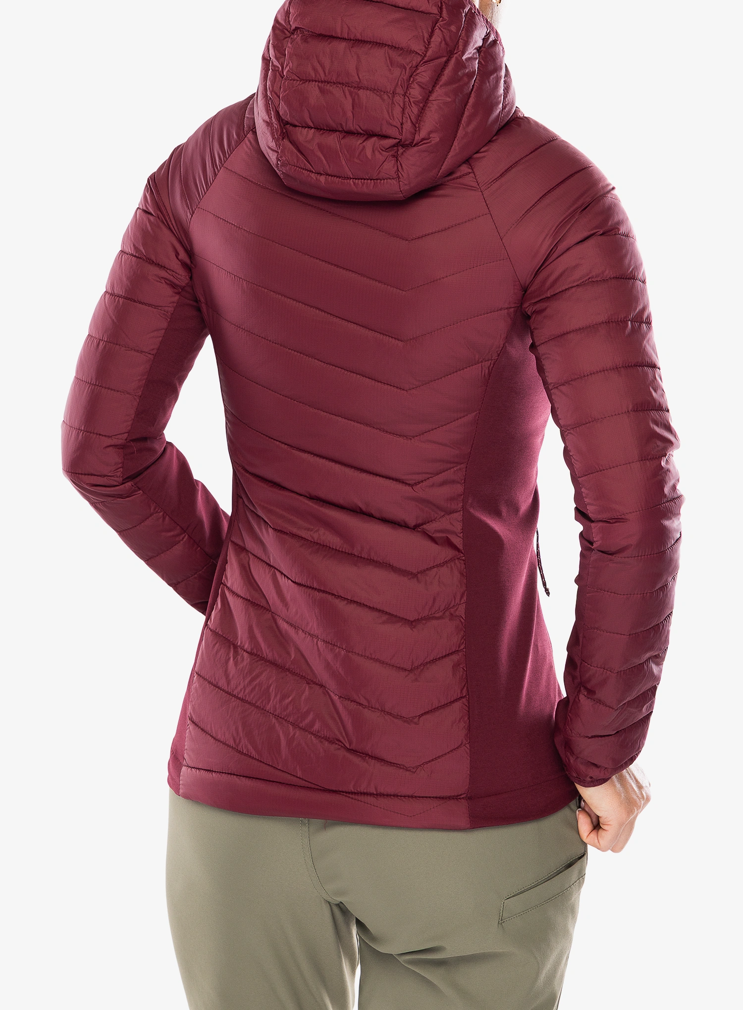Jacke Damen Columbia Powder Pass II Hybrid Hooded Jacket - rich wine