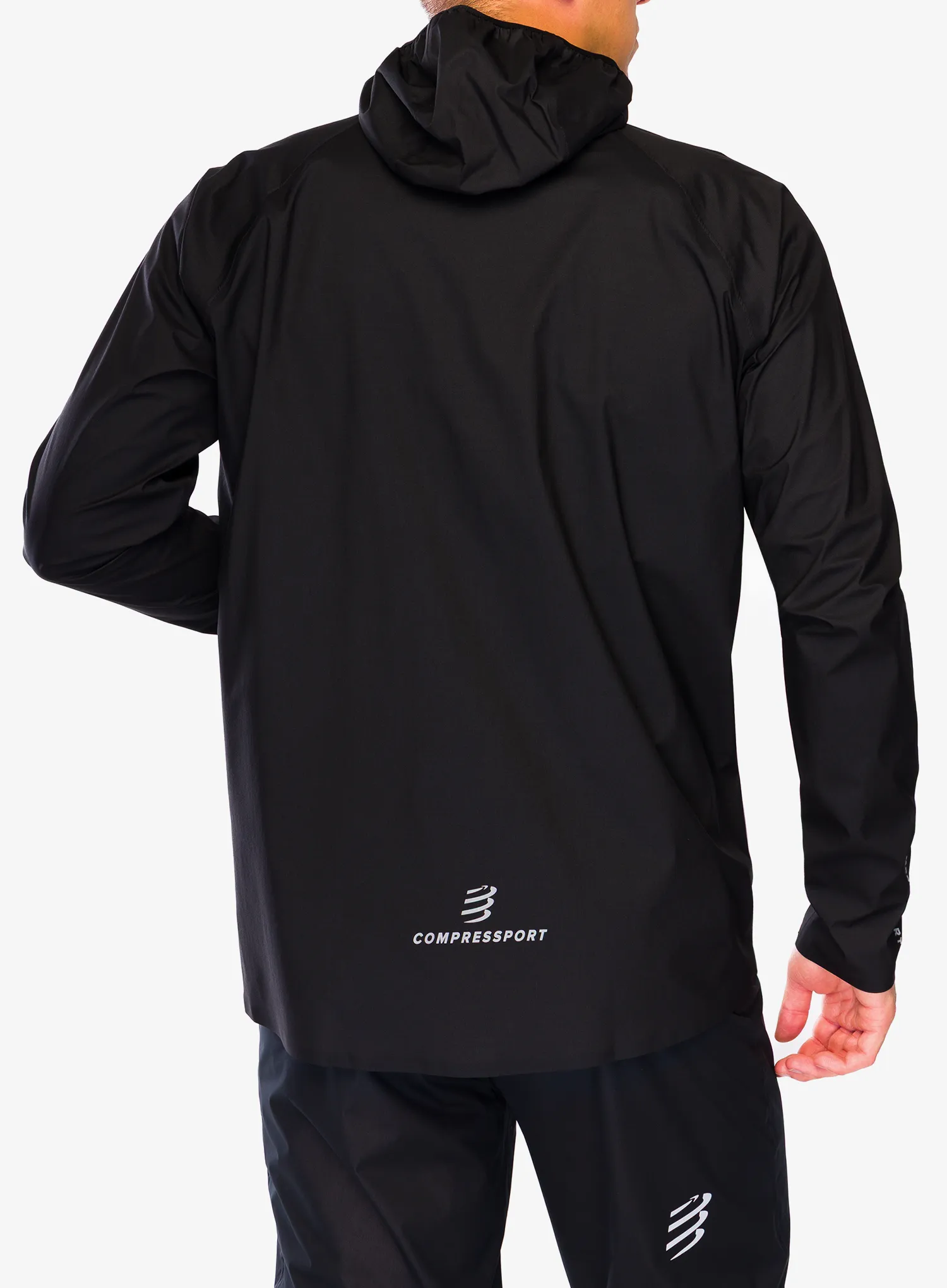 Laufjacke Compressport Thunderstorm Waterproof Jacket - black