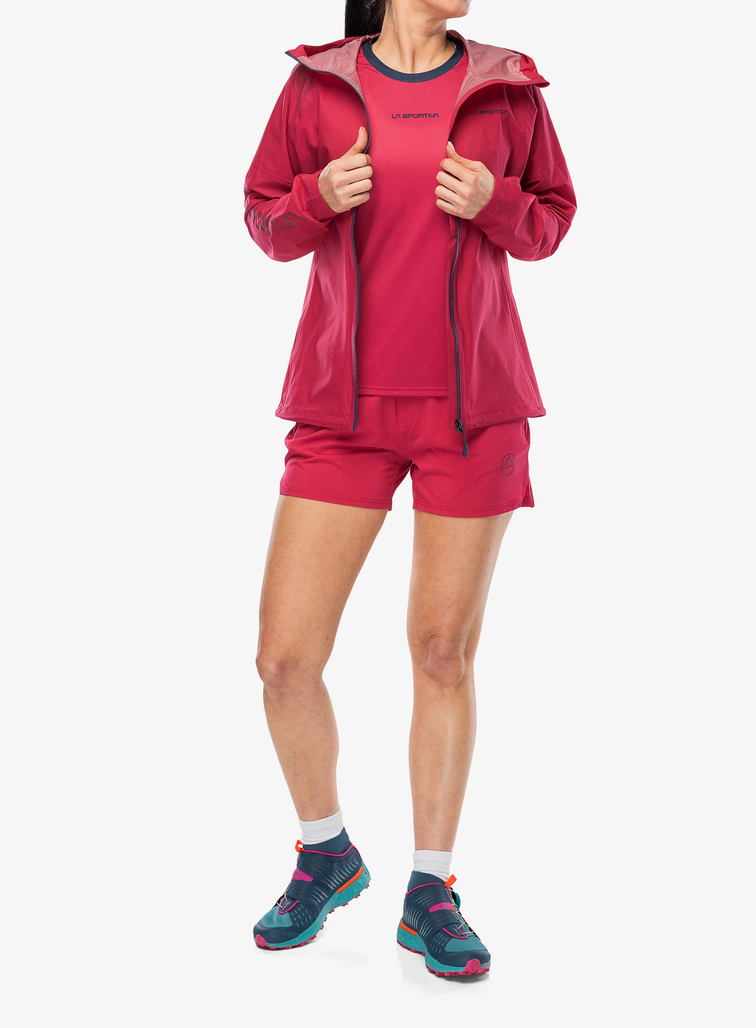 Laufjacke Damen La Sportiva Pocketshell Jacket - azalea/night sky