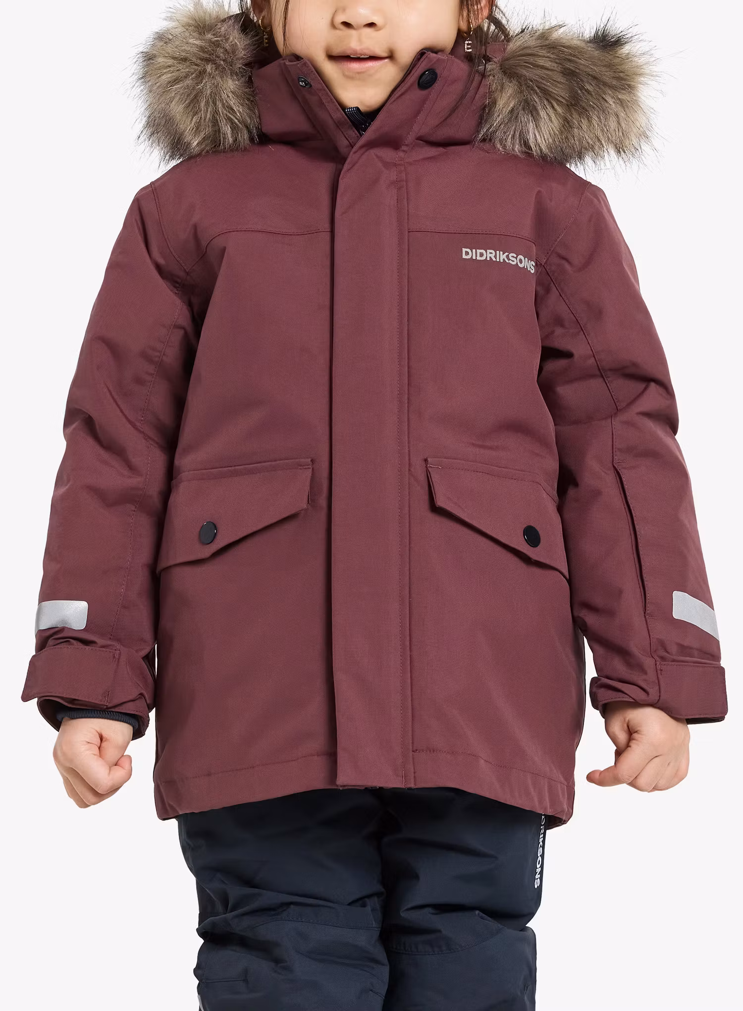 Kinderjacke Didriksons Bjarven Parka 4 - anemon red