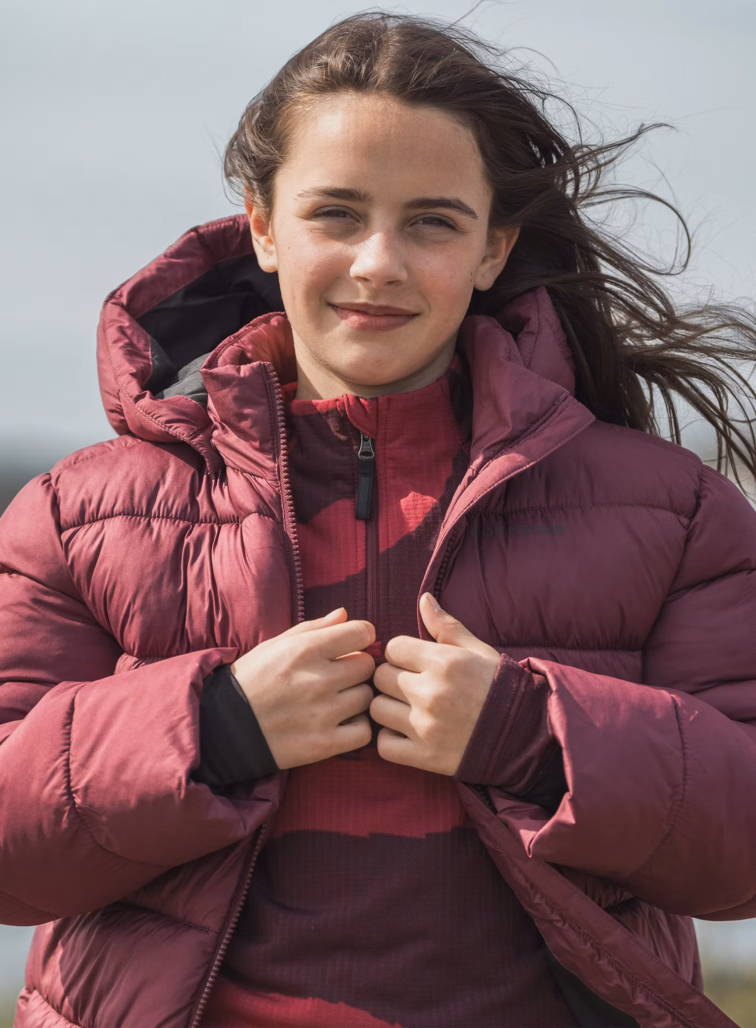 Kinderjacke Didriksons Scoria Parka - anemon red