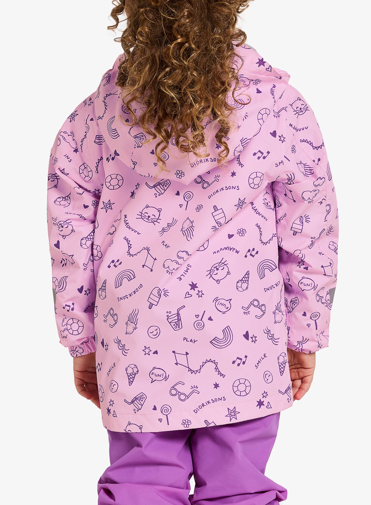 Jacke Mädchen Didriksons Norma Print Jacket 3 - doodle orchid pink