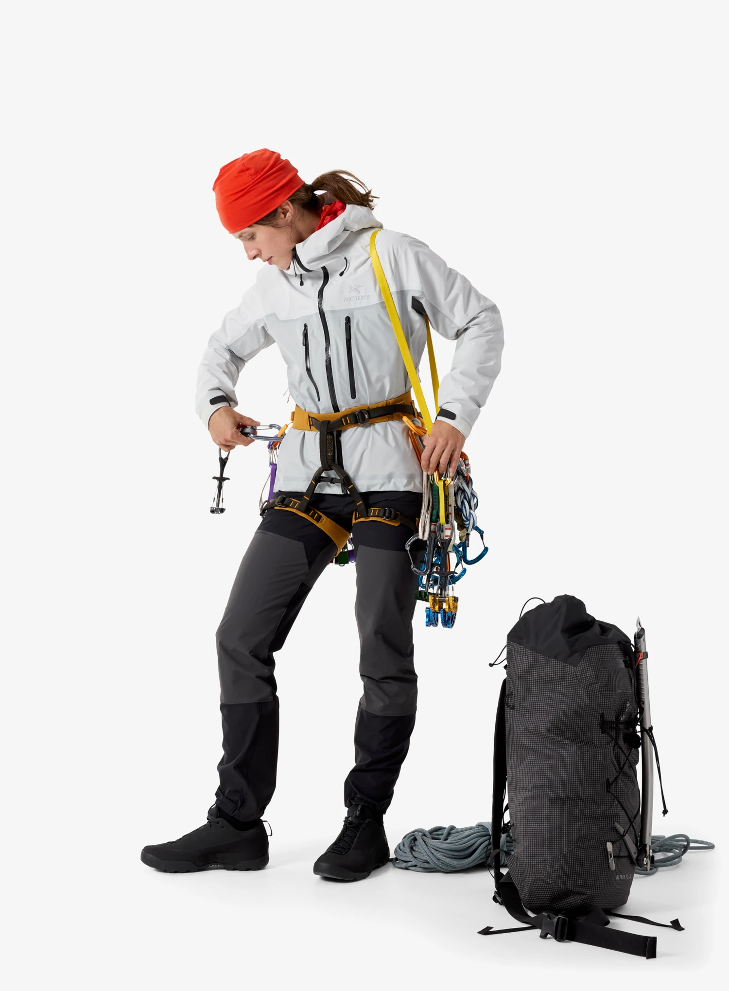 GORE-TEX Regenjacke Damen Arcteryx Alpha Jacket - arctic silk/solitude