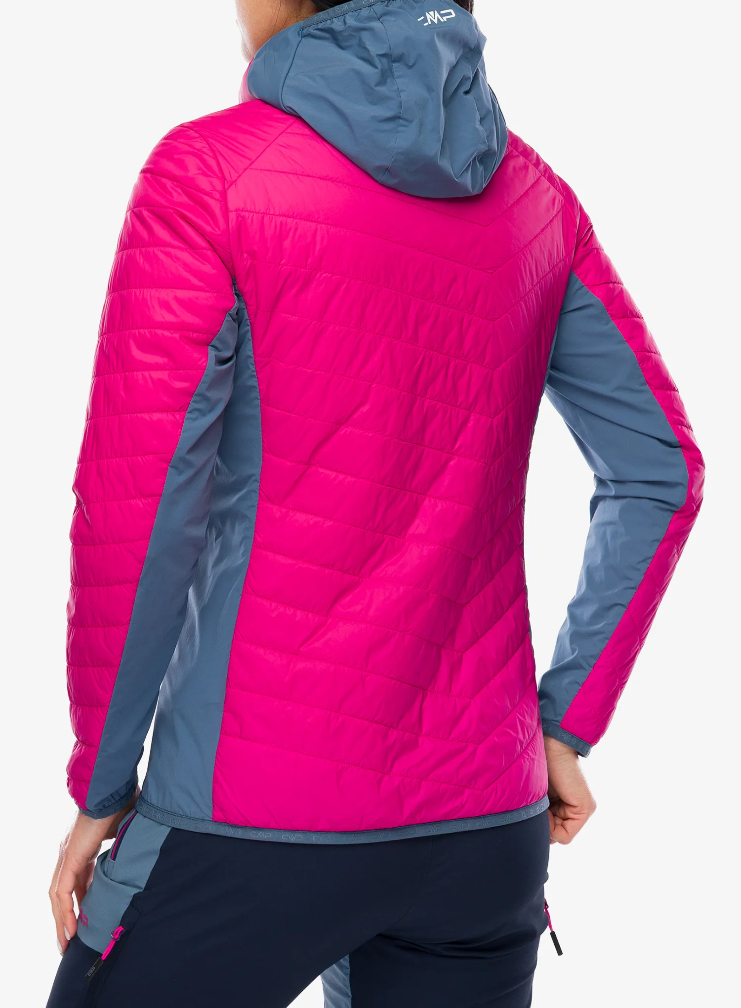 Hybridjacke Damen CMP Yurexa Jacket Hybrid Fix Hood - magenta