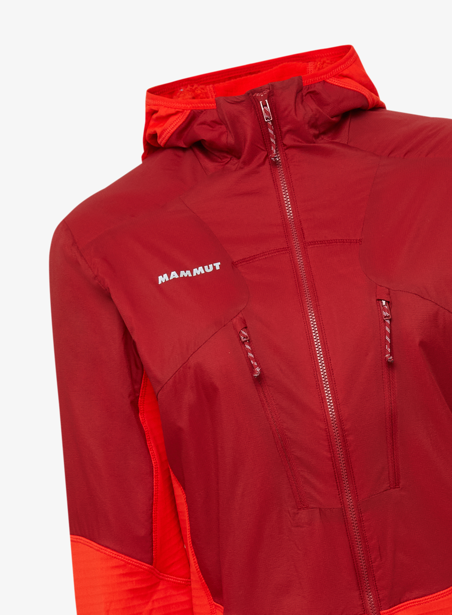 Hybridjacke Damen Mammut Aenergy ML Hybrid Hooded Jacket - dark red/red