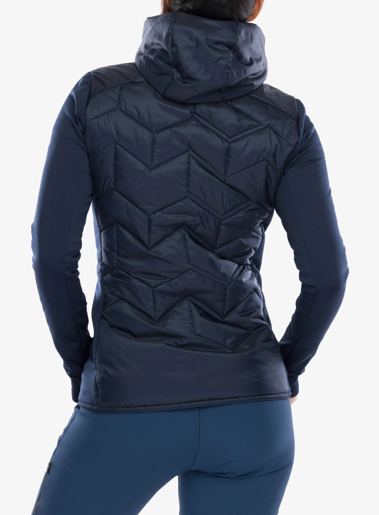 Hybridjacke Damen Peak Performance Elevate Liner Hybrid Hood - blue shadow