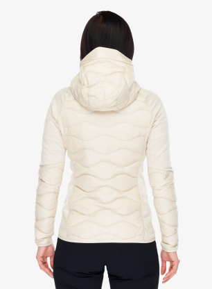 Hybridjacke Damen Peak Performance Helium Down Hybrid Hood - sand fog