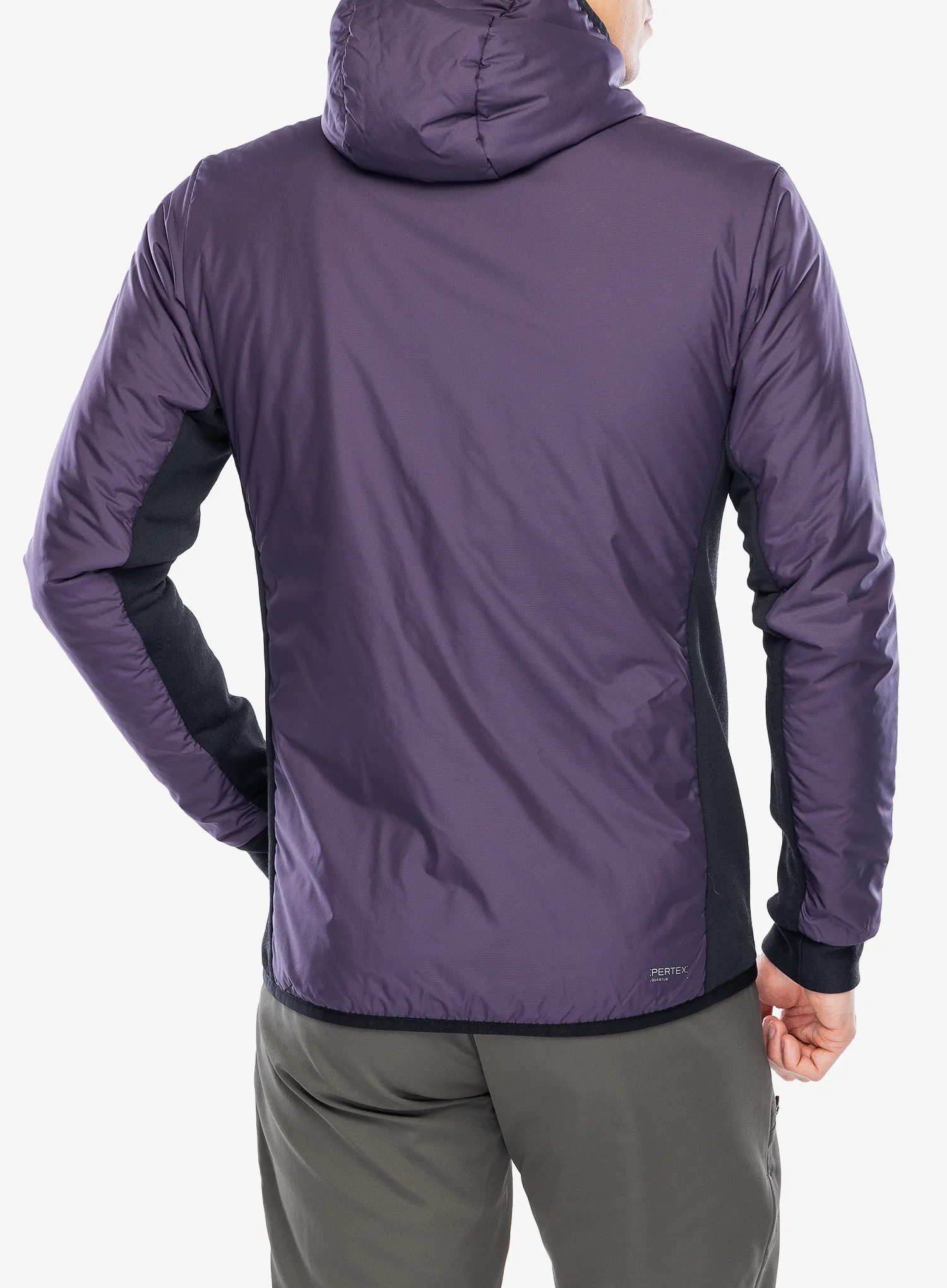Thermojacke Mons Royale Arete Wool Insulation Hood - indigo/cedar