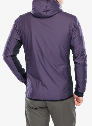 Thermojacke Mons Royale Arete Wool Insulation Hood - indigo/cedar
