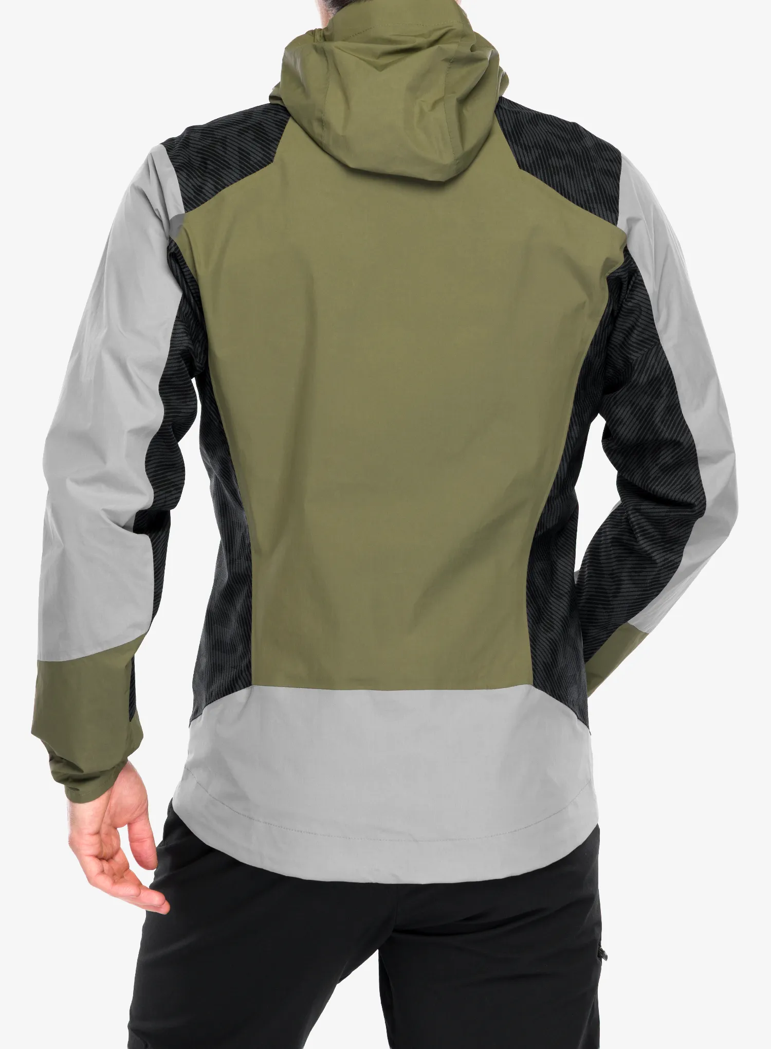 Regenjacke adidas TERREX Xperior Hybrid Primeknit Rain Jkt - ch solid grey/olive stra/carb