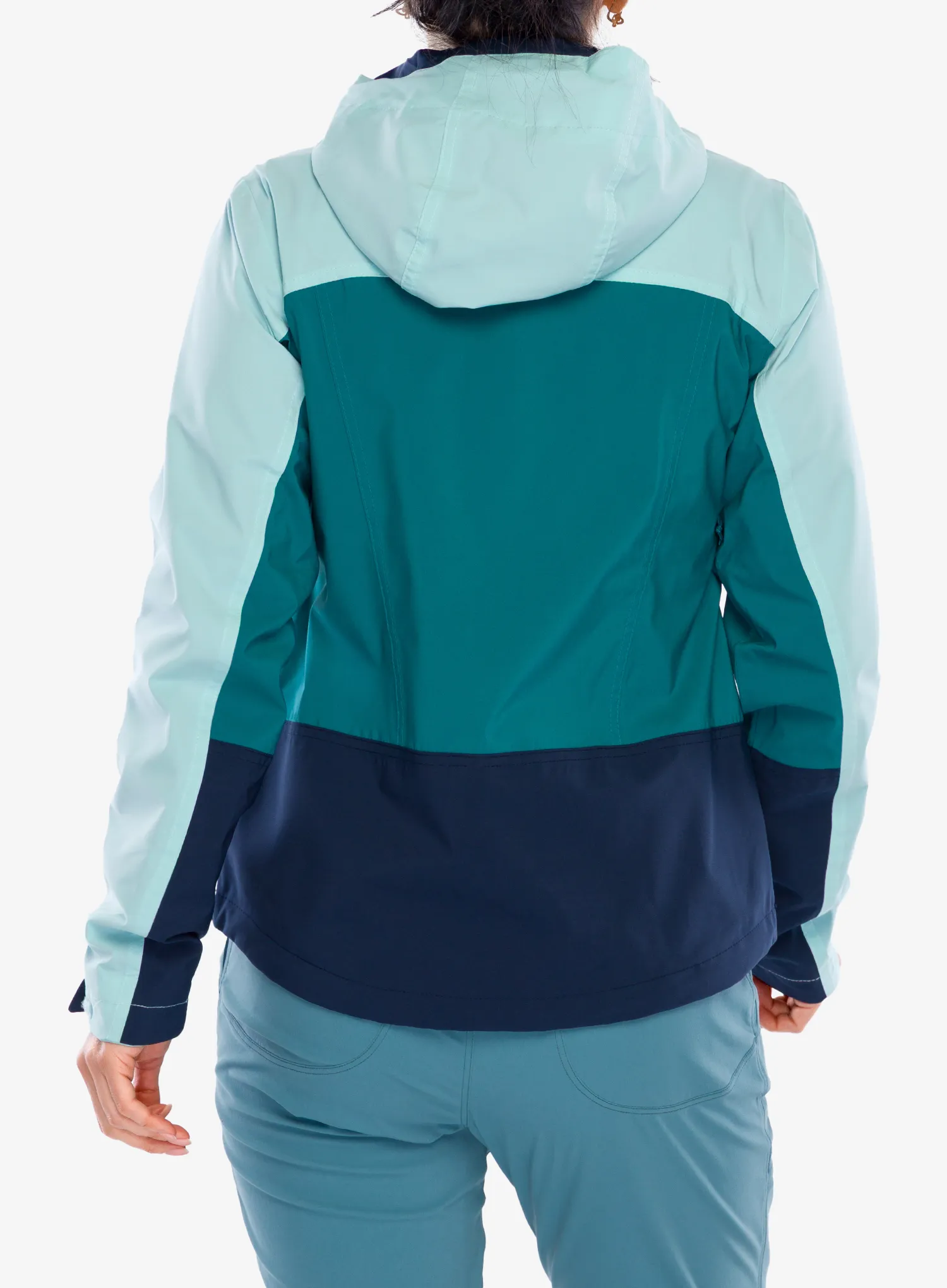 Regenjacke Damen Columbia Boulder Falls Jacket - river blue/cl navy/spray