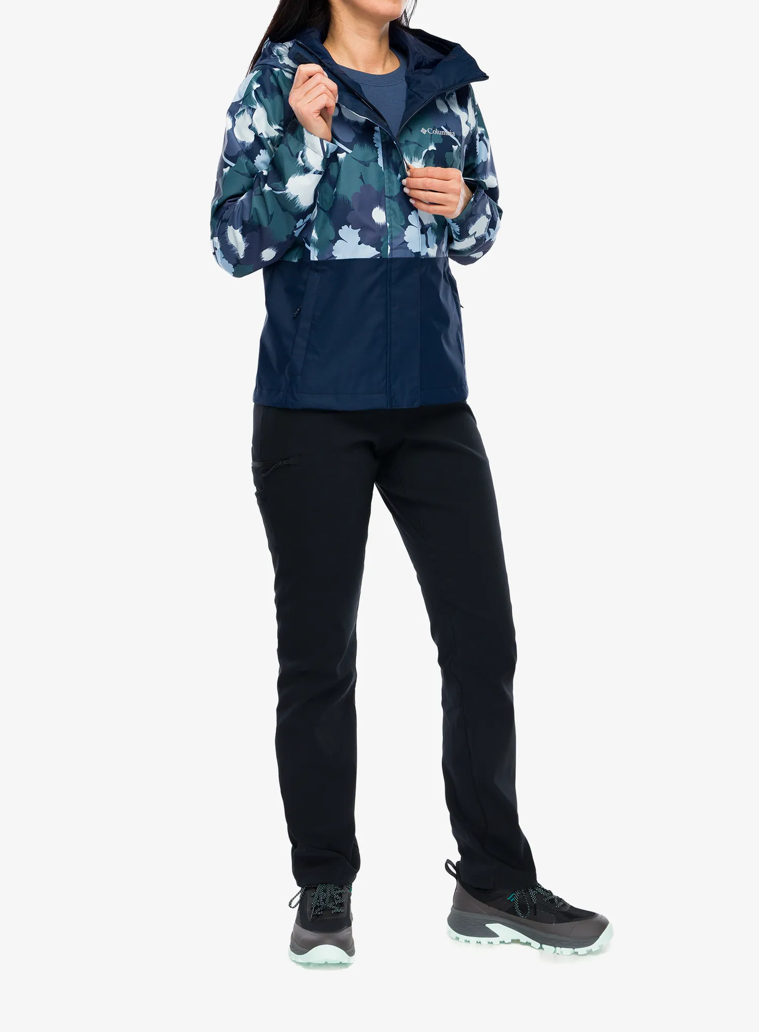 Regenjacke Damen Columbia Hikebound Printed Jacket - collegiate navy/coll navy