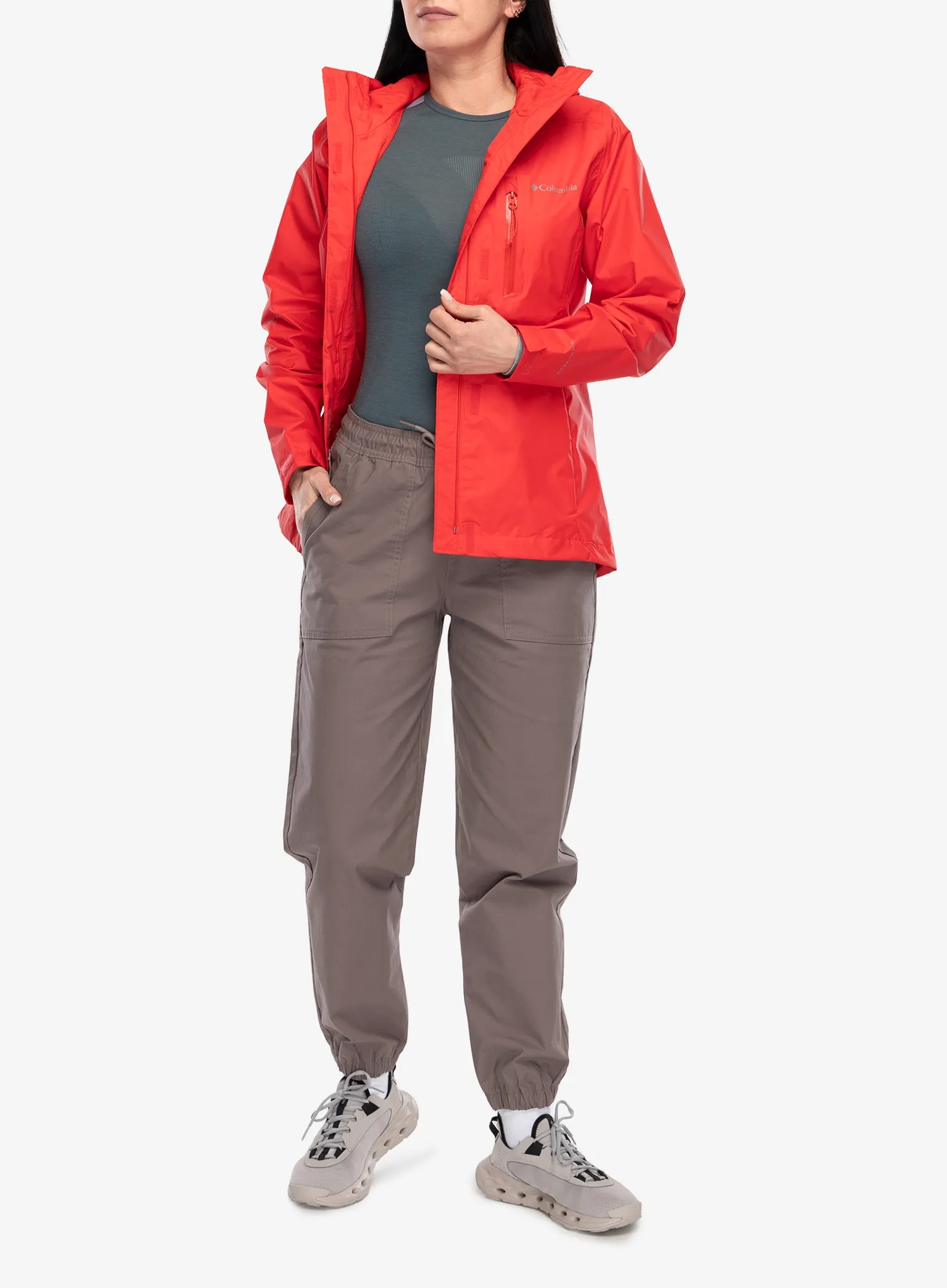 Regenjacke Damen Columbia Pouring Adventure III Jacket - poppy red