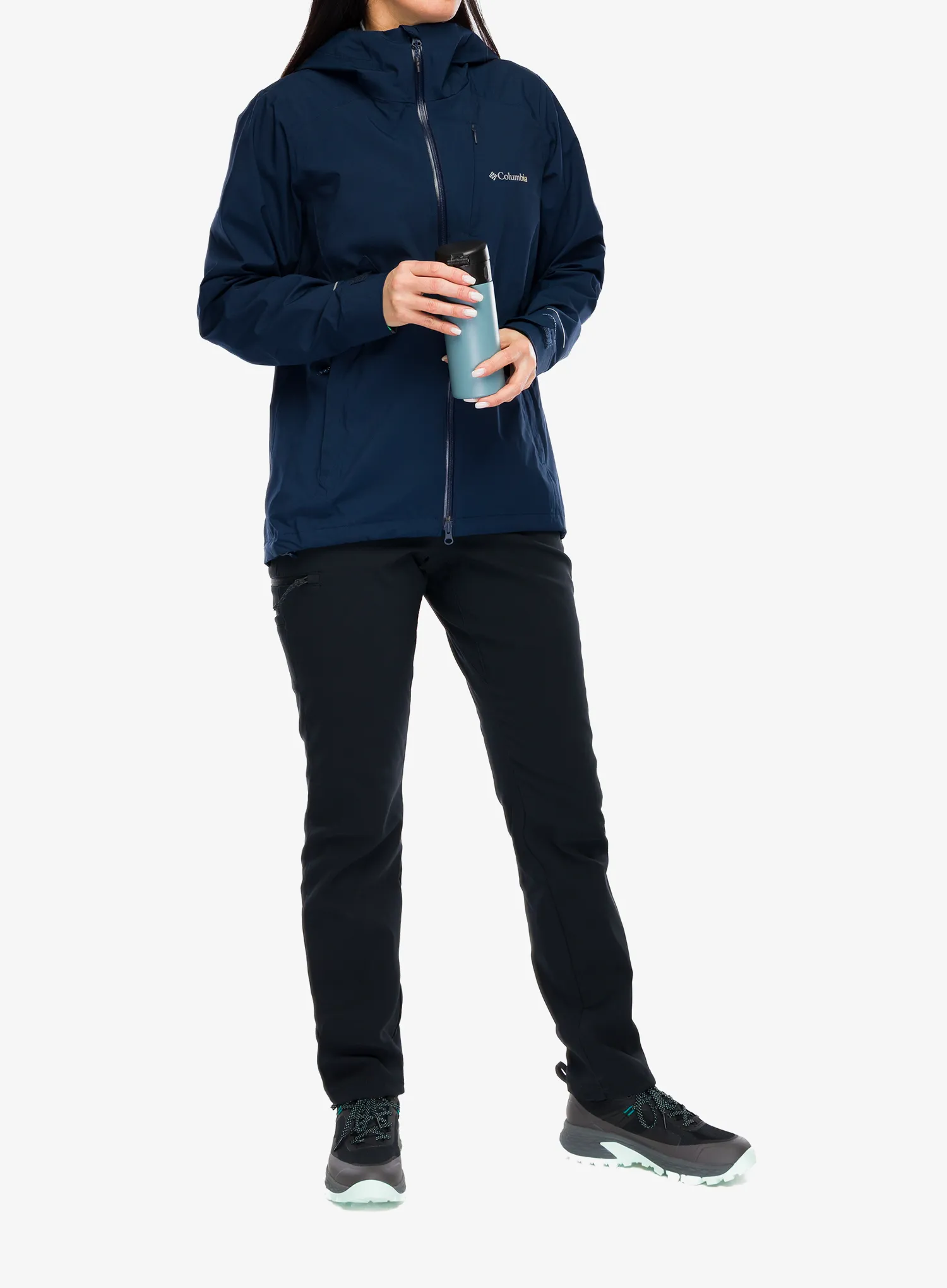 Regenjacke Damen Columbia Trailborne 2.5L Shell - collegiate navy