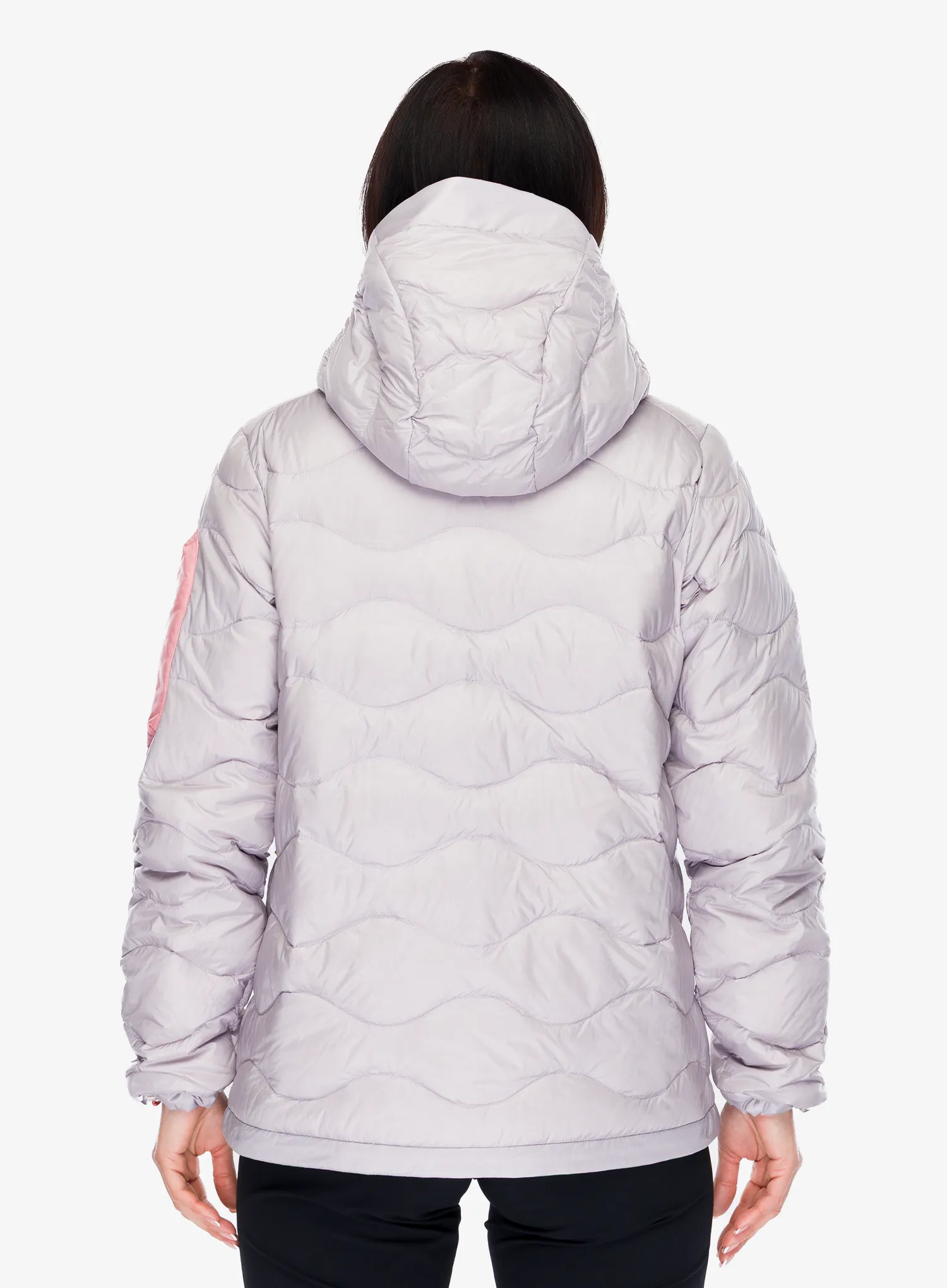Daunenjacke Damen Peak Performance Helium Utility Down Hood Jacket - misty lavender/canary lime