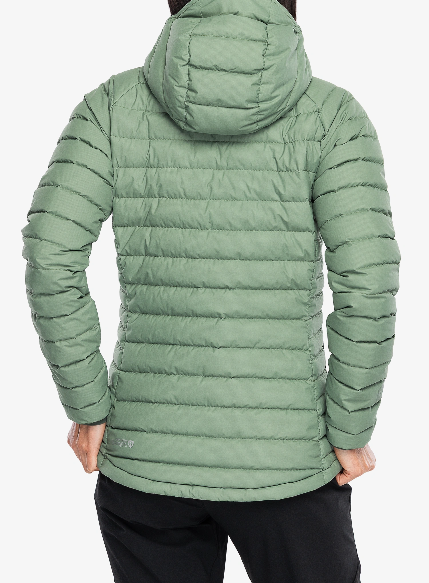 Daunenjacke Damen Rab Microlight Windstopper Hoody - dark fig green