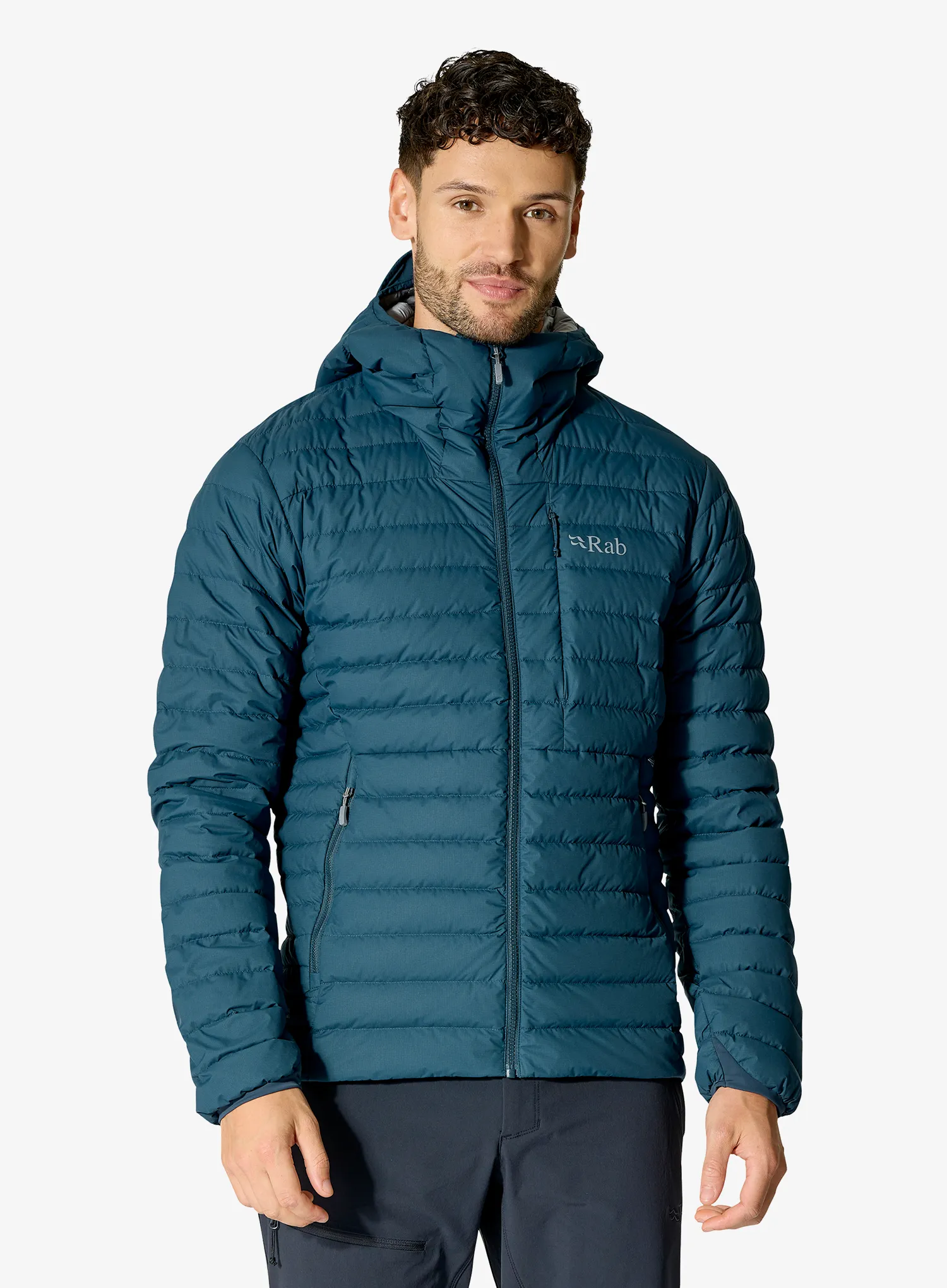 Daunenjacke Rab Microlight Windstopper Hoody - blue tempest