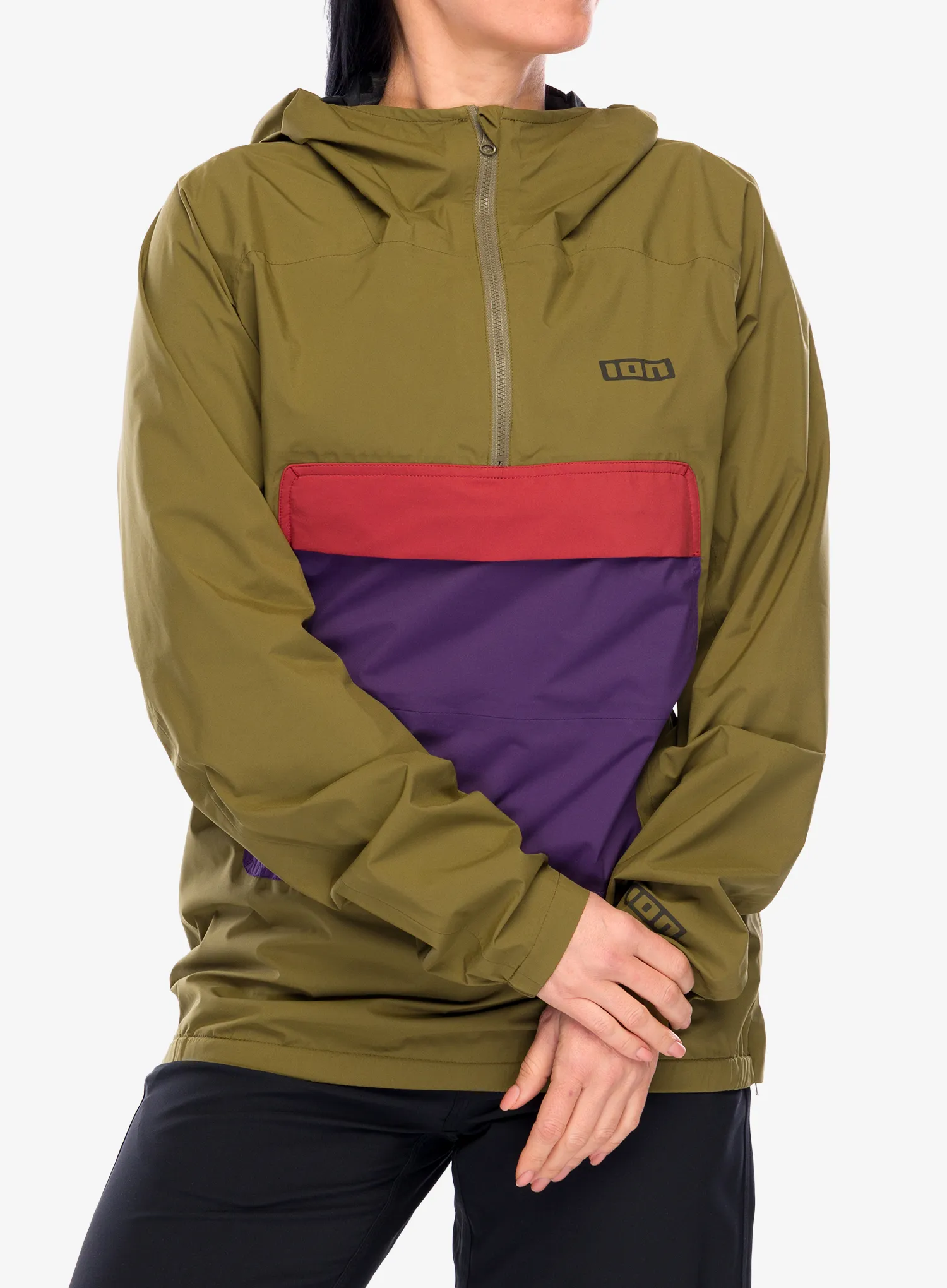 Fahrradjacke ION Shelter Anorak - dark mud