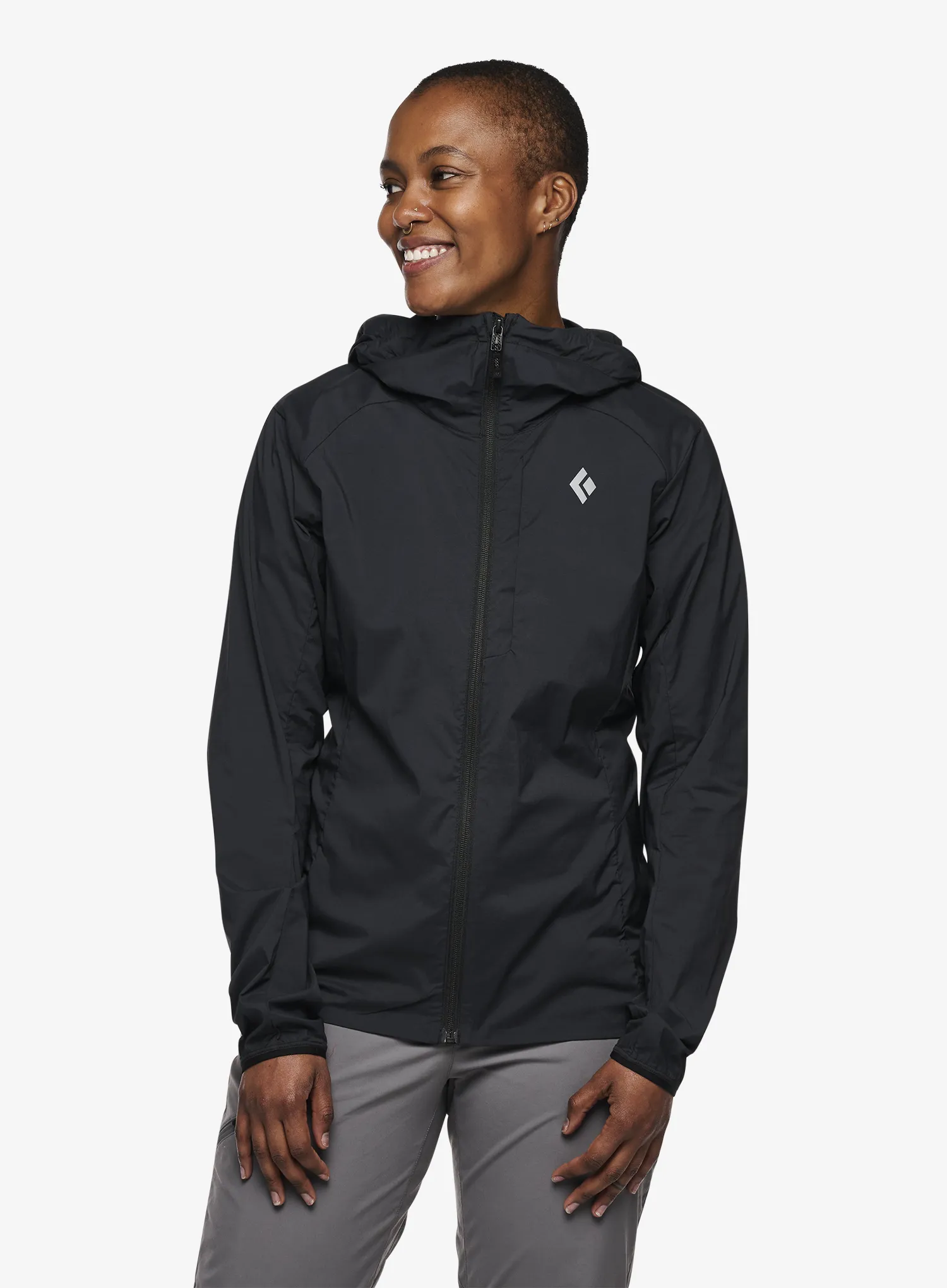 Damen Softshelljacke Black Diamond Alpine Start Hoody - black