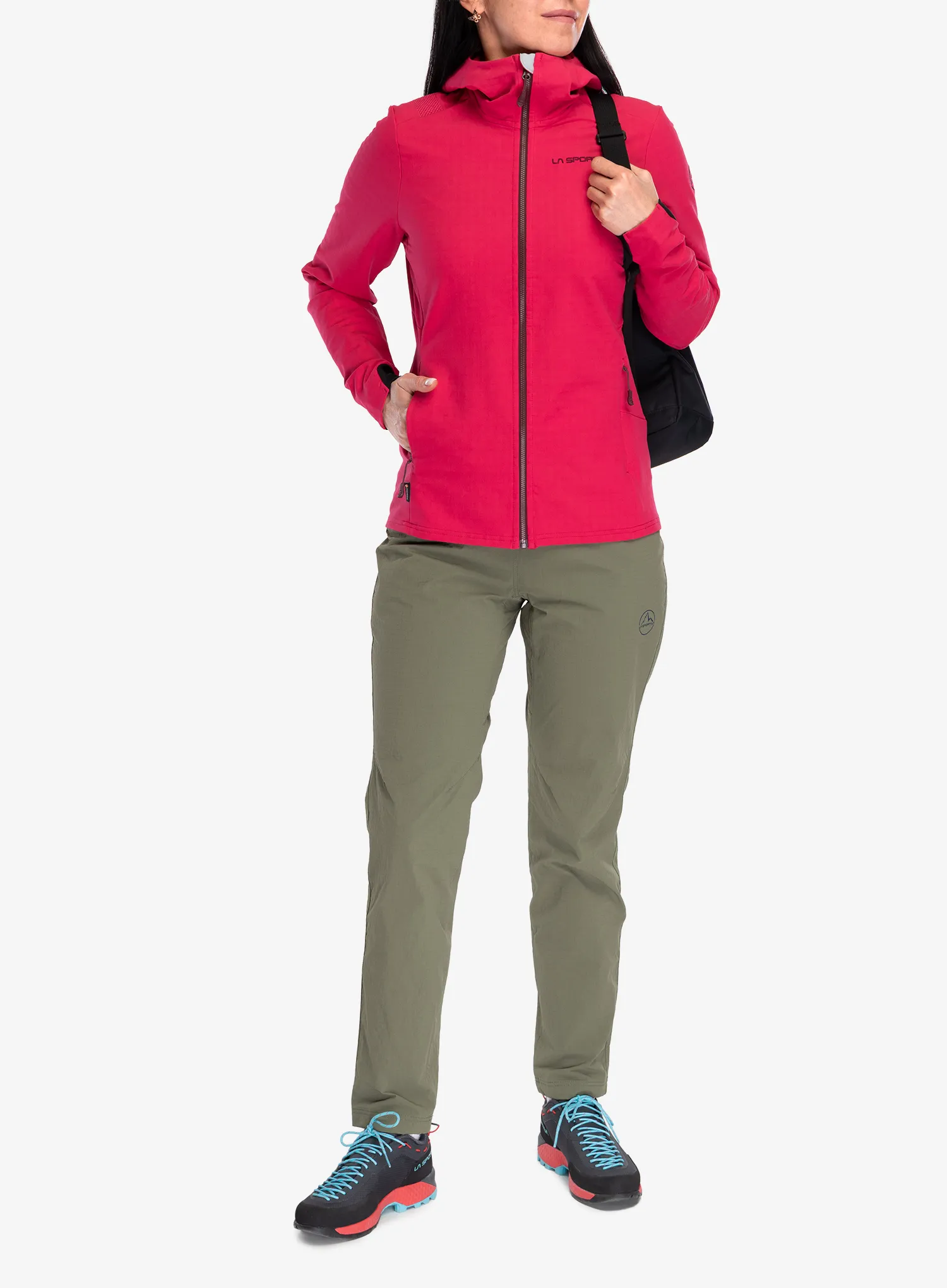 Damen Softshelljacke La Sportiva Descender Storm Jacket - azalea/redwood