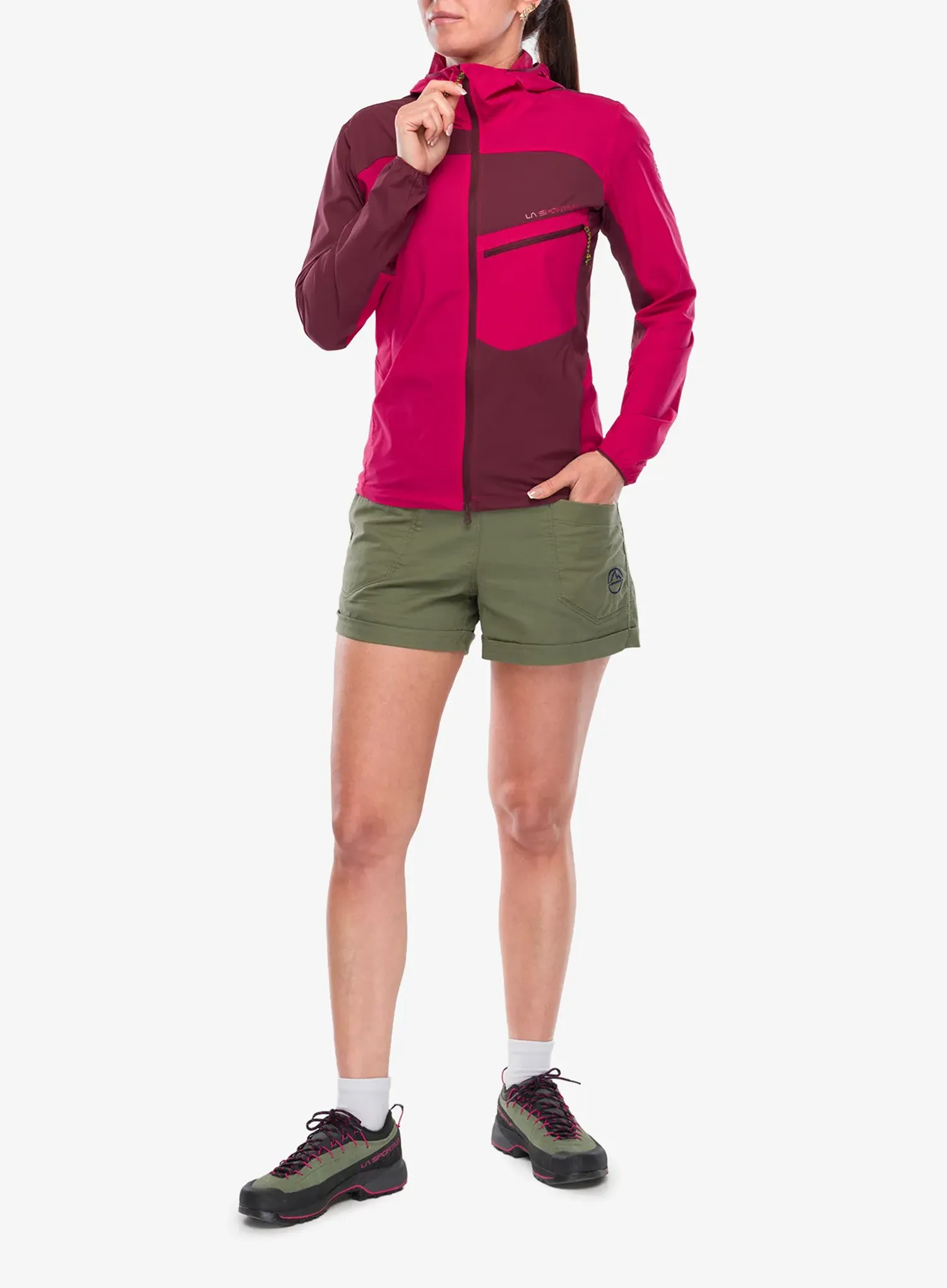 Damen Softshelljacke La Sportiva Freeway Wind Jacket - azalea/redwood
