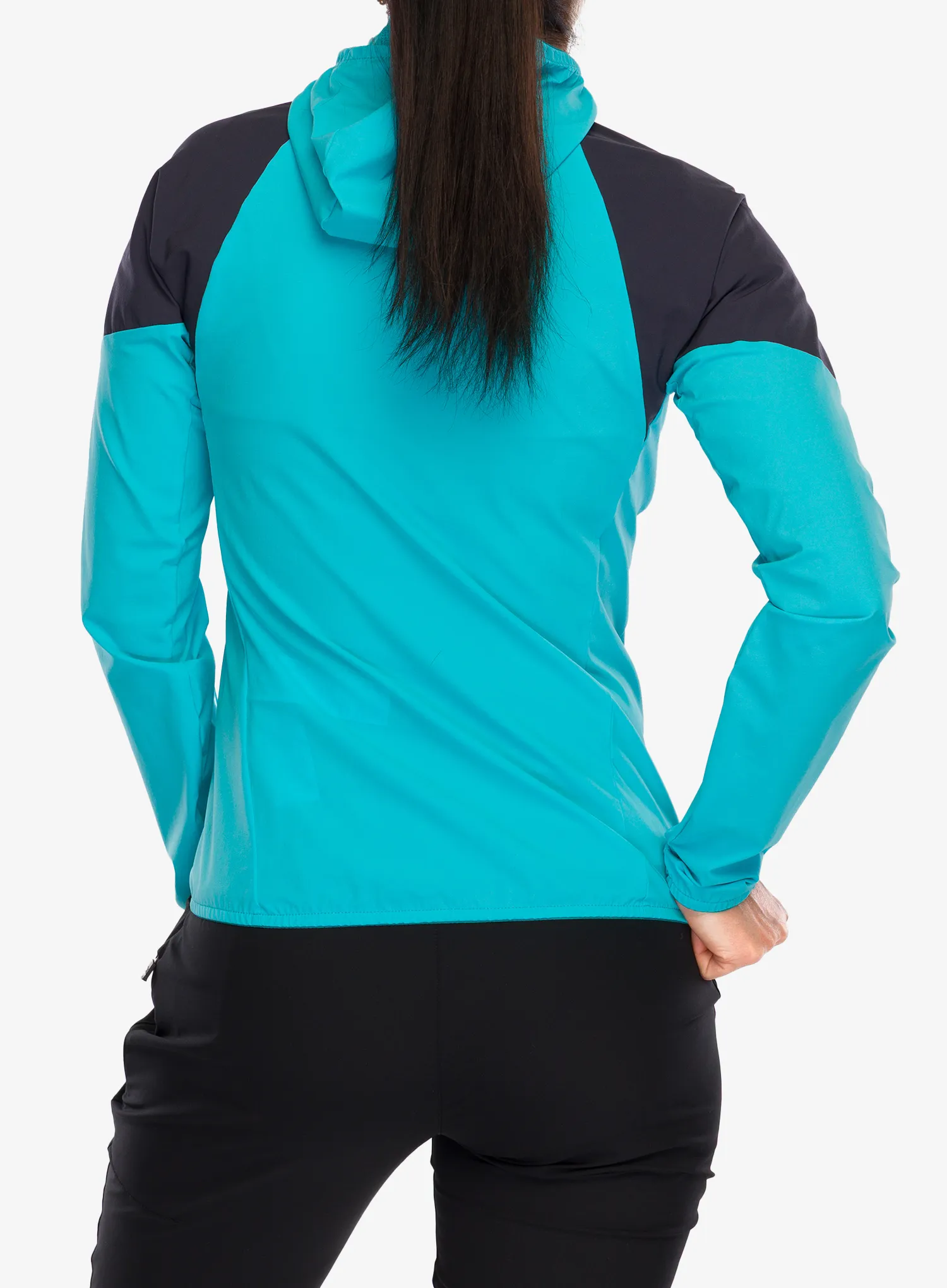 Damen Softshelljacke Montura Rise Hooded Jacket - turquoise/graphite blue