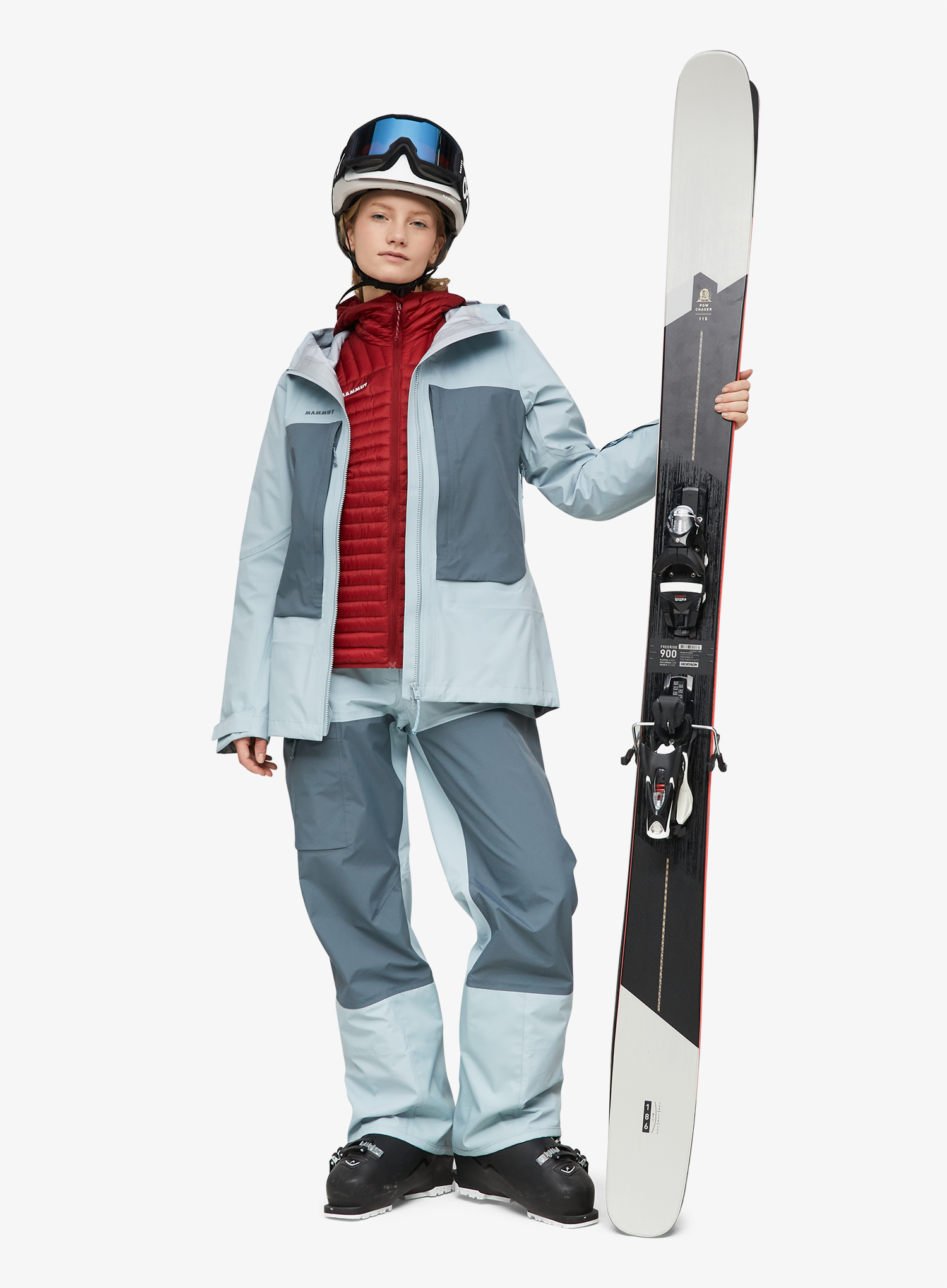 Regenjacke Damen Mammut Skintrack HS Hooded Jacket - nebla/strata