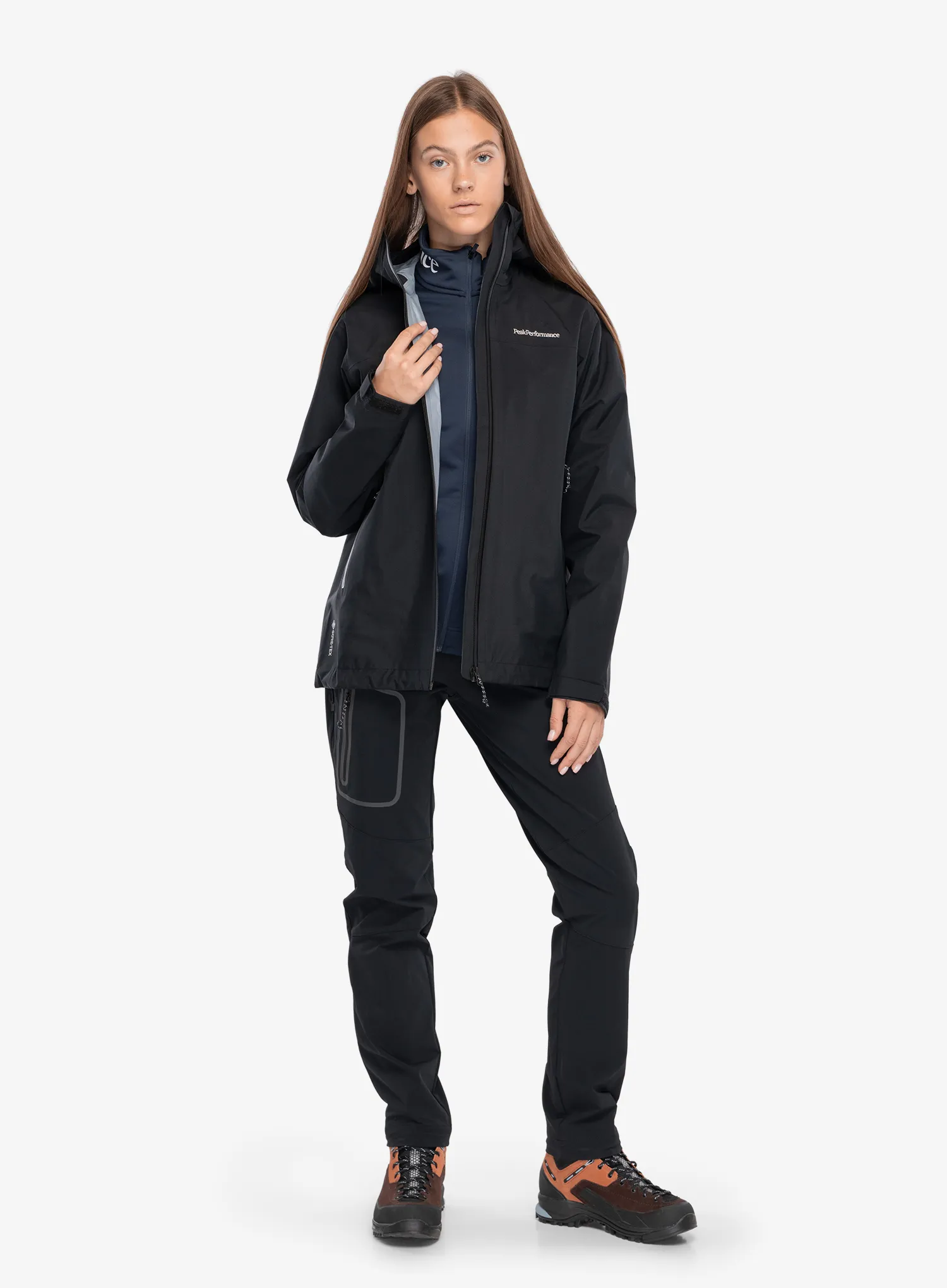 Regenjacke Damen Peak Performance Treeline GORE-TEX 3L Shell Jacket - black