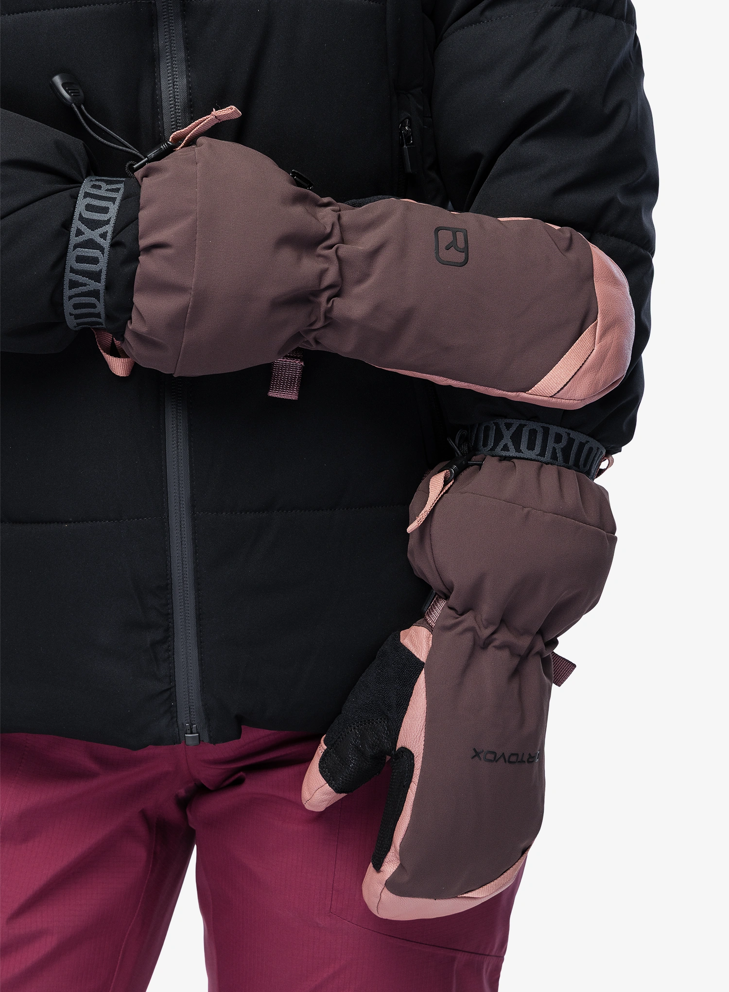 Fäustlinge Damen Ortovox Merino Freeride Mitten - dusk rose