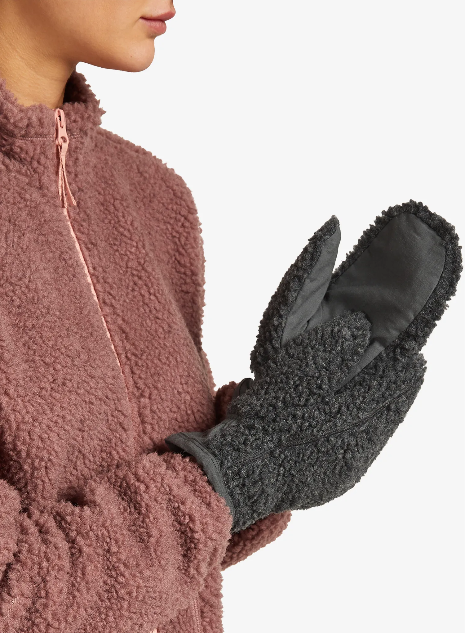 Fäustlinge Icebreaker Merino Blend 960 RealFleece High Pile Mittens - jet hthr/obsidian/black