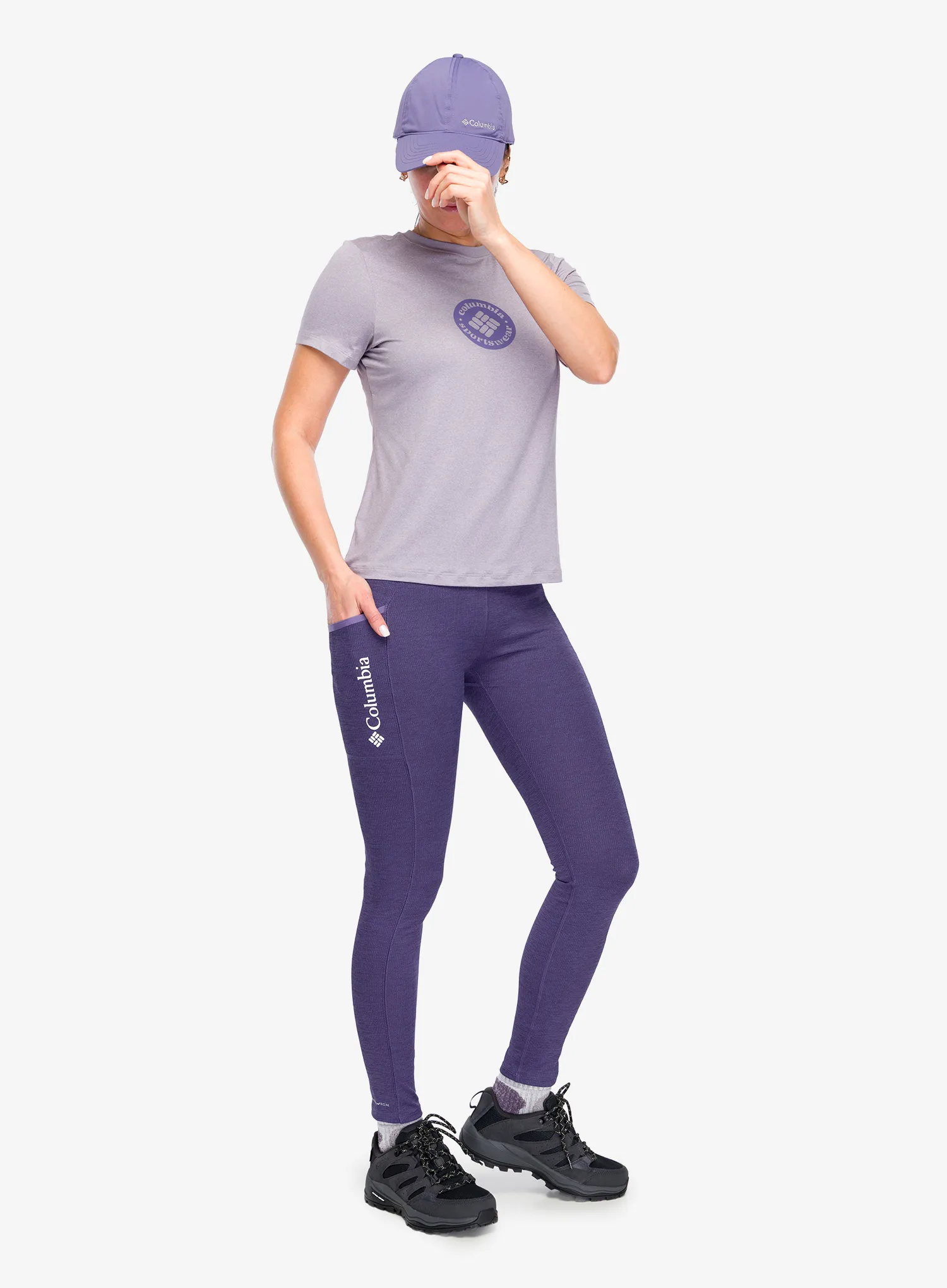 Leggings Damen Columbia Move Legging - stormwatch heather