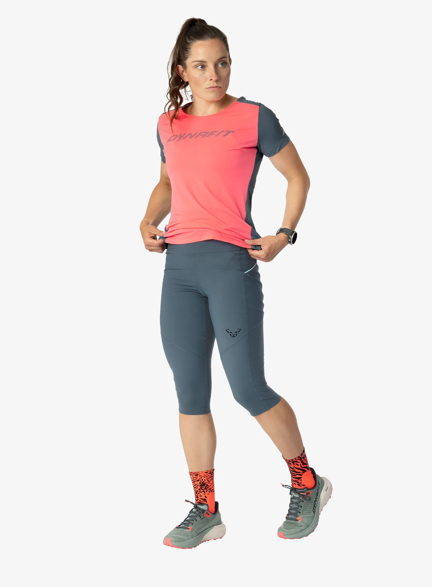 Lauftights Damen Dynafit Alpine 3/4 Tights - cinder