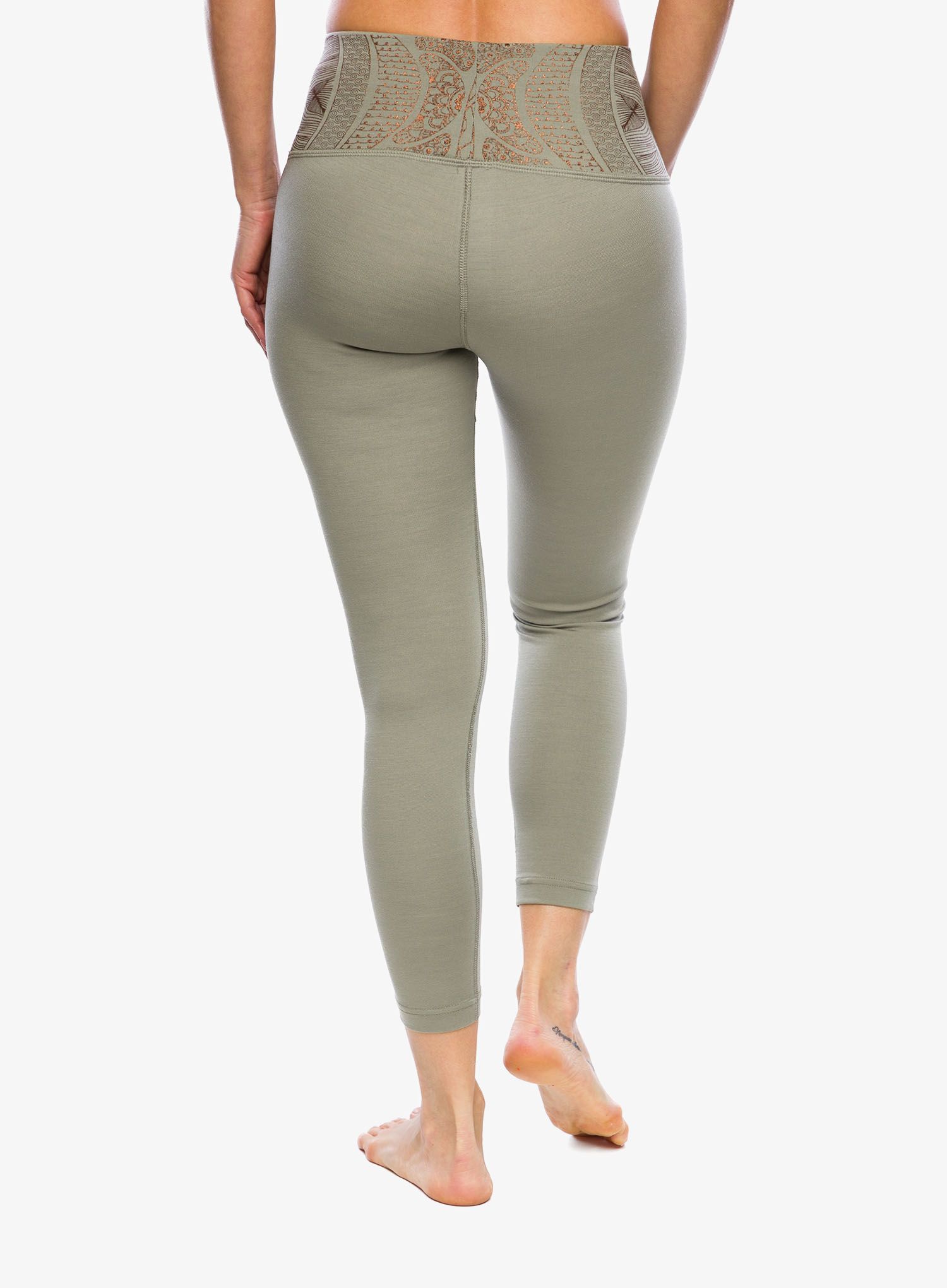 Leggings Damen Super.natural Arabesque Tights - dried sage/copper
