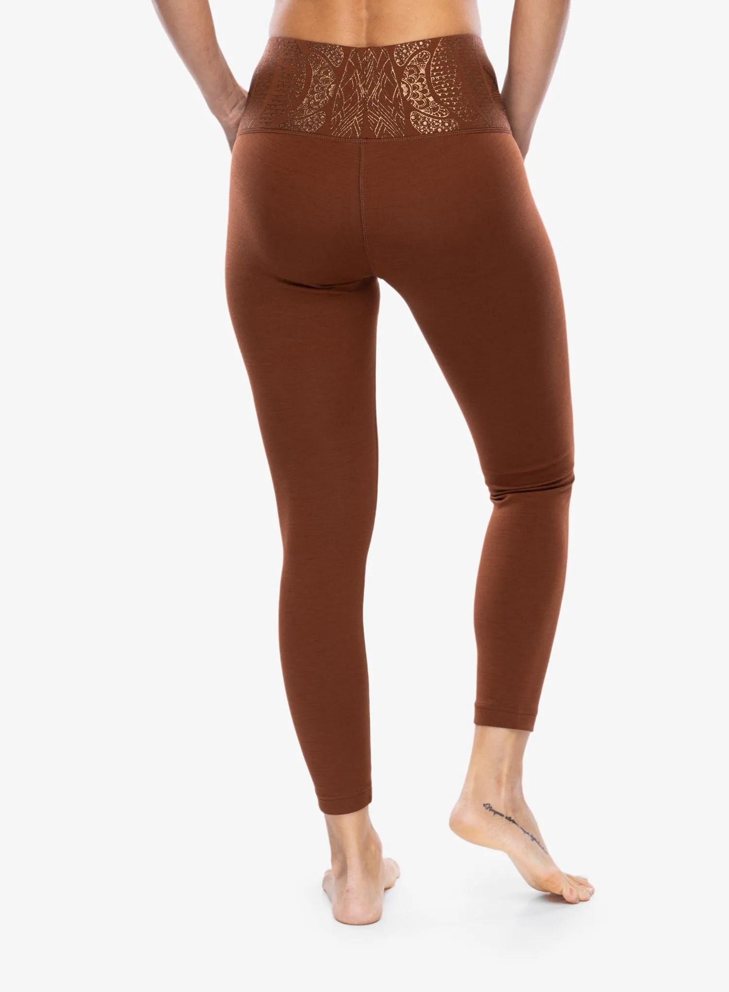 Leggings Damen Super.natural Arabesque Tights - horn brown/copper