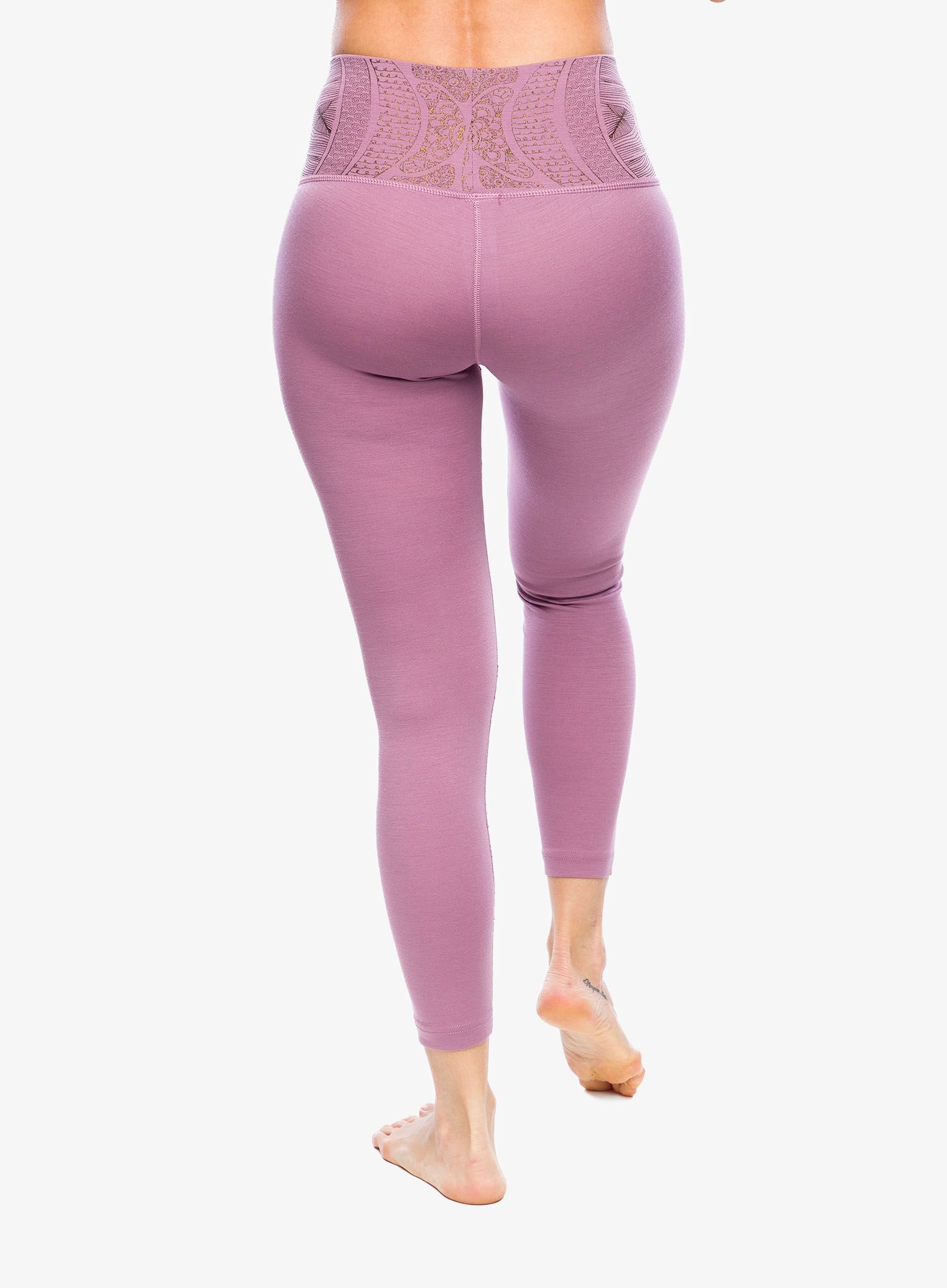 Leggings Damen Super.natural Arabesque Tights - orchid/copper