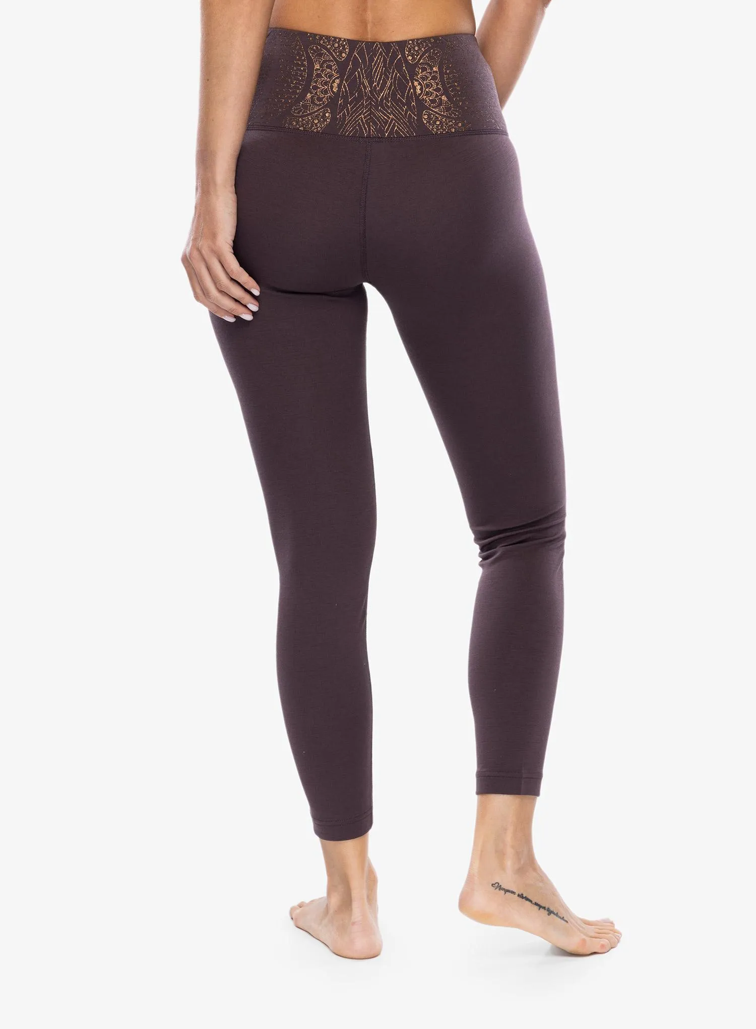 Leggings Damen Super.natural Arabesque Tights - raisin/copper