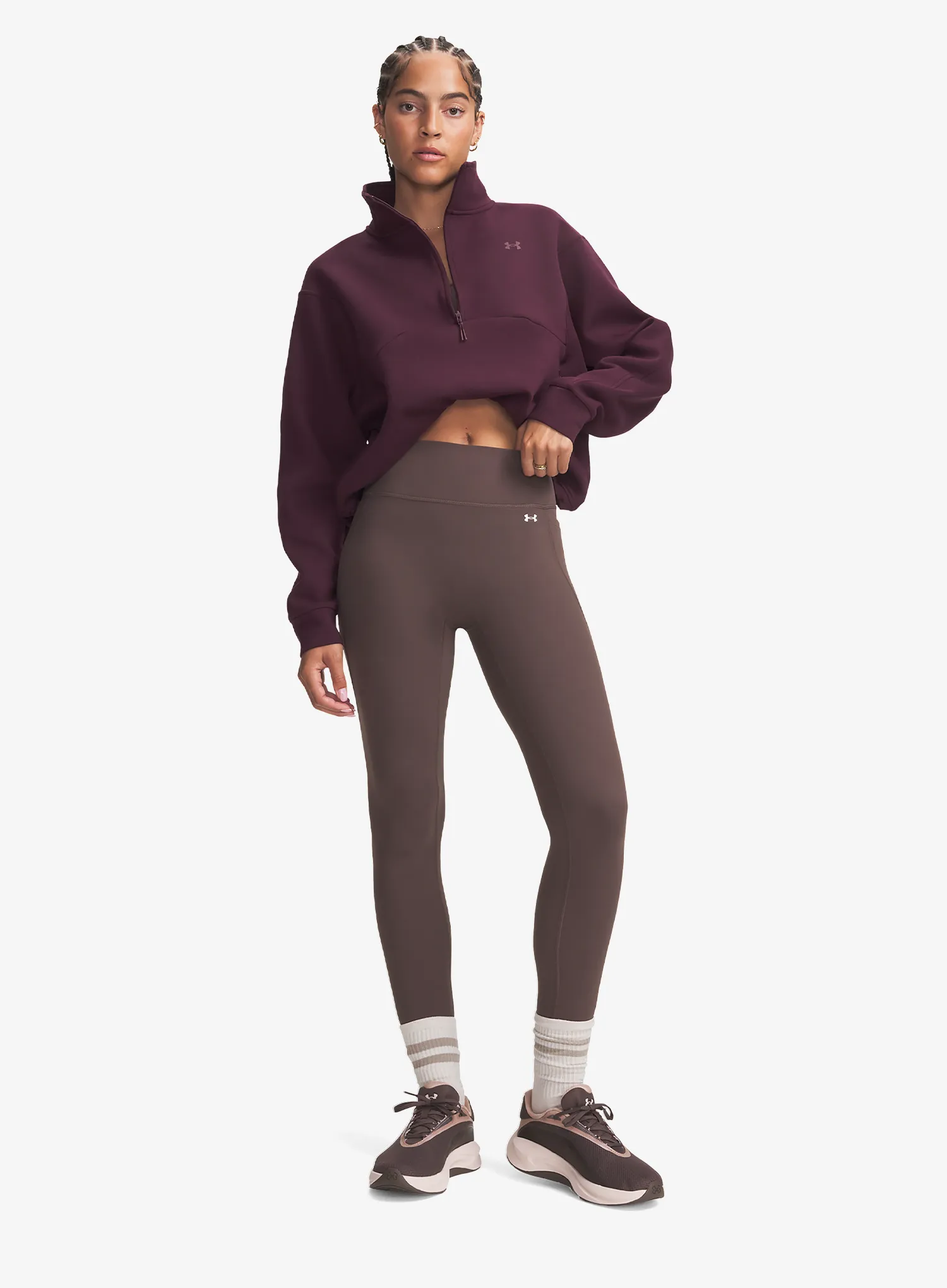 Leggings Damen Under Armour Motion Legging - peppercorn/white