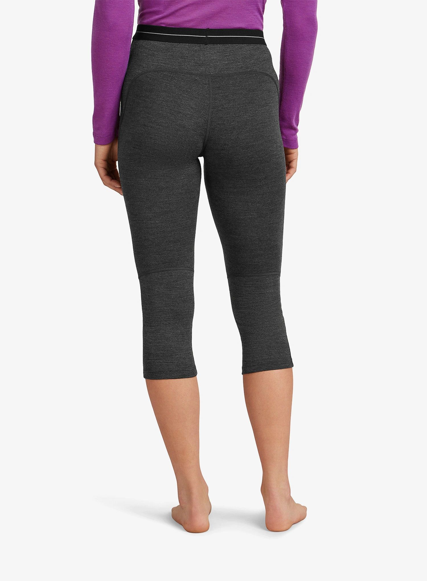 Thermounterhose Damen Icebreaker Merino 260 ZoneKnit 3/4 Leggings - jet hthr