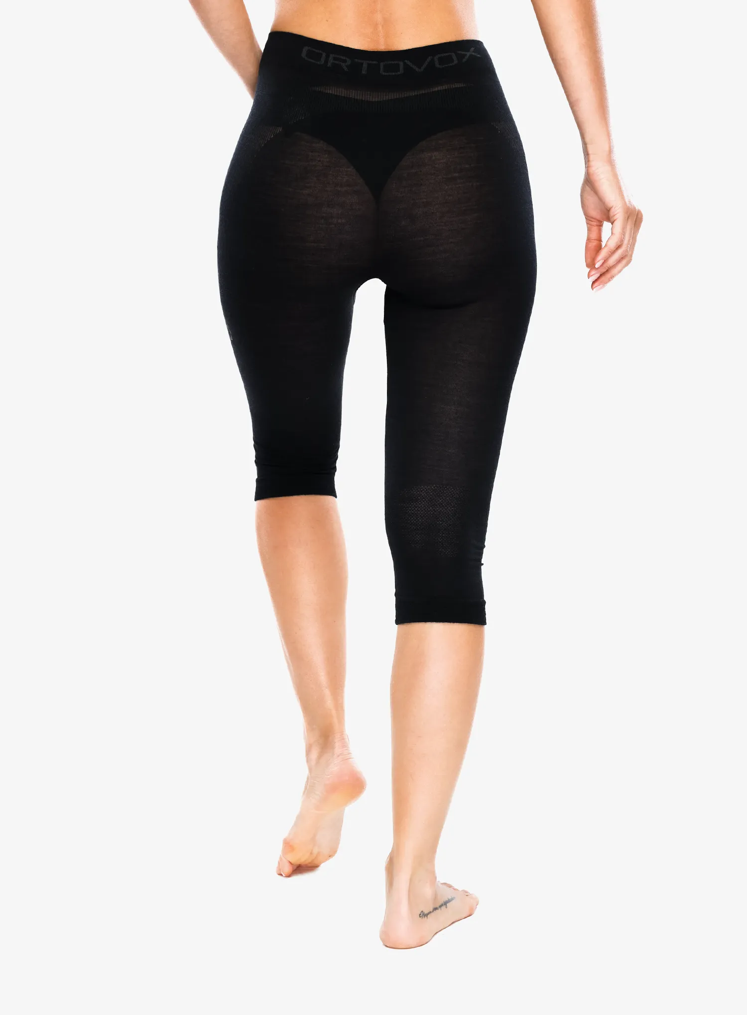 Thermounterhose Damen Ortovox 120 Comp Light Short Pants - black raven