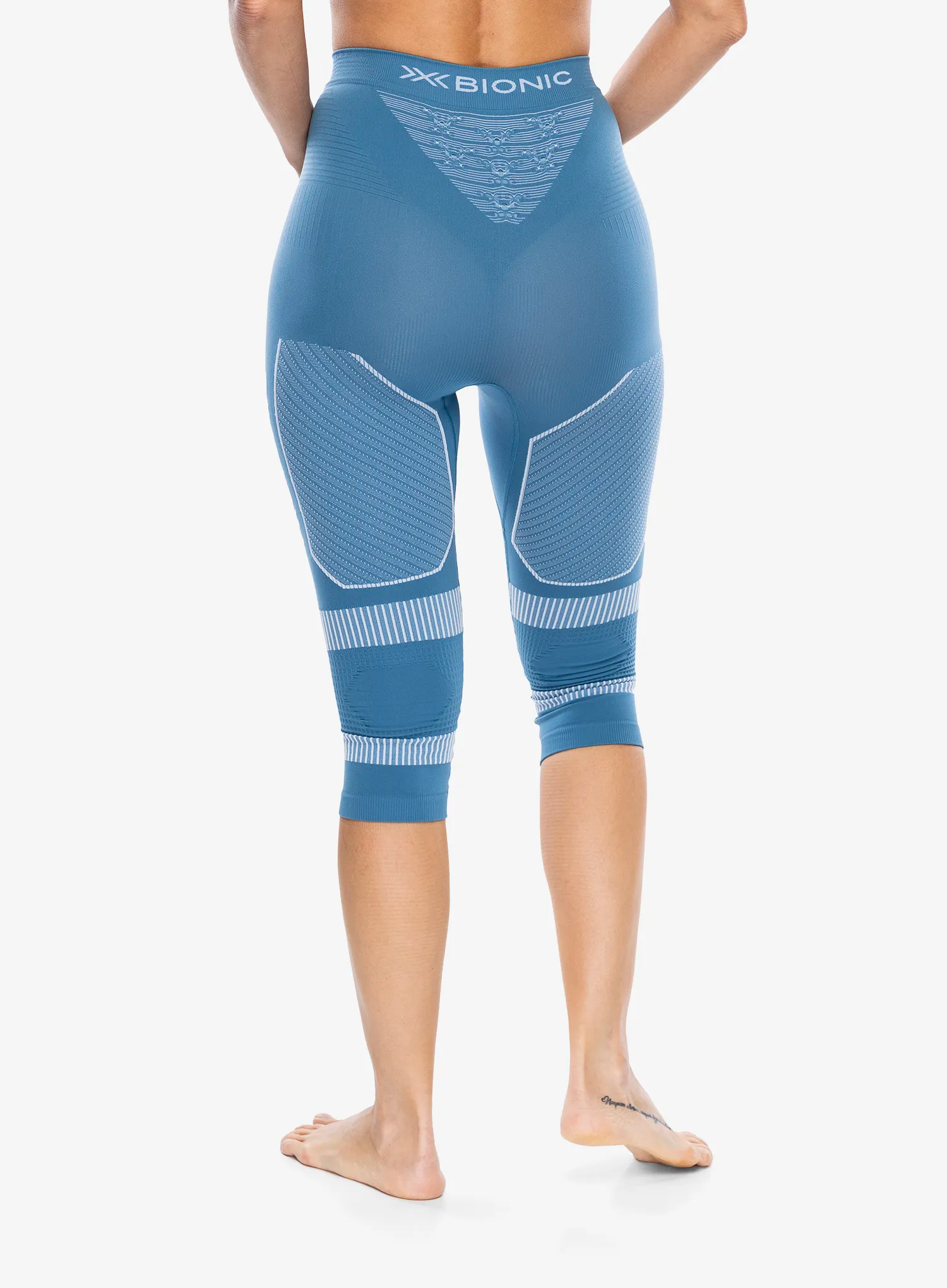 Thermounterhose Damen X-Bionic Energy Accumulator Light Pants 3/4 - blue/arctic white