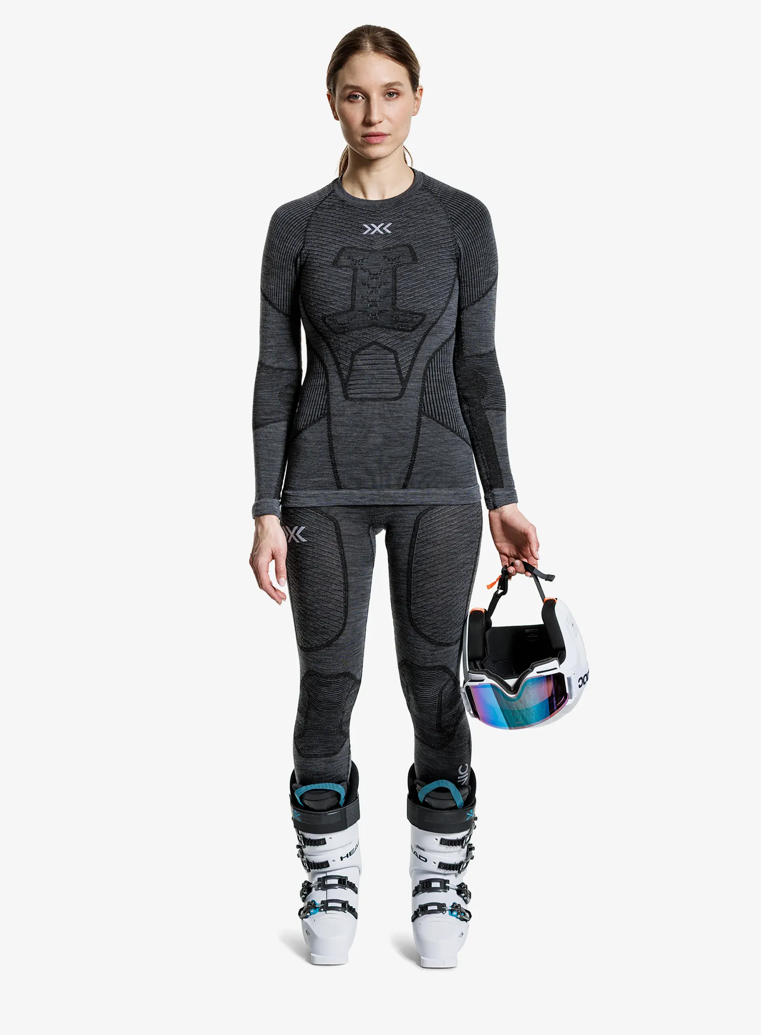 Thermounterhose Damen X-Bionic Symbio Merino Pants - rhino grey