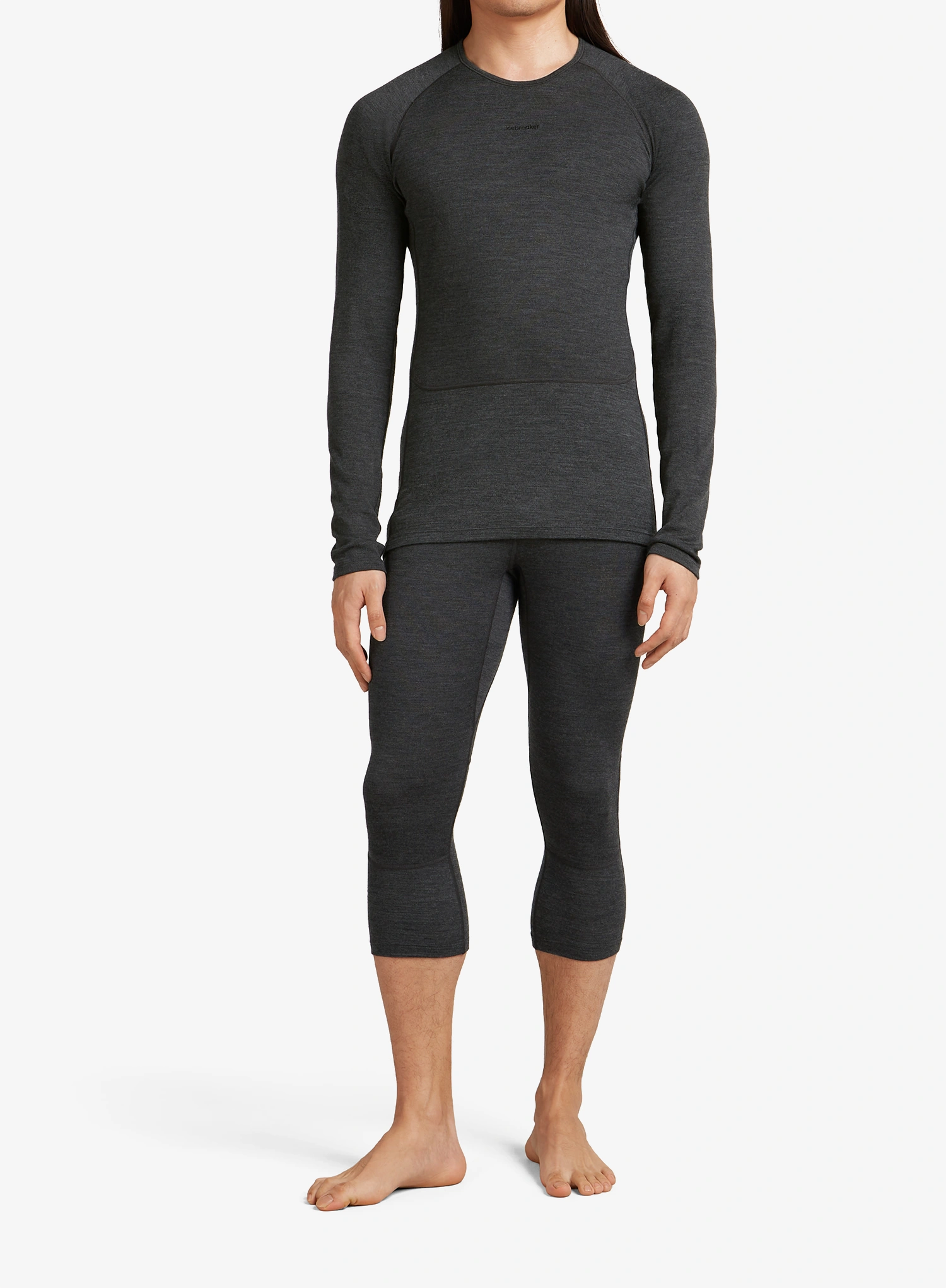 Thermounterhose Icebreaker Merino 260 ZoneKnit 3/4 Leggings - jet hthr