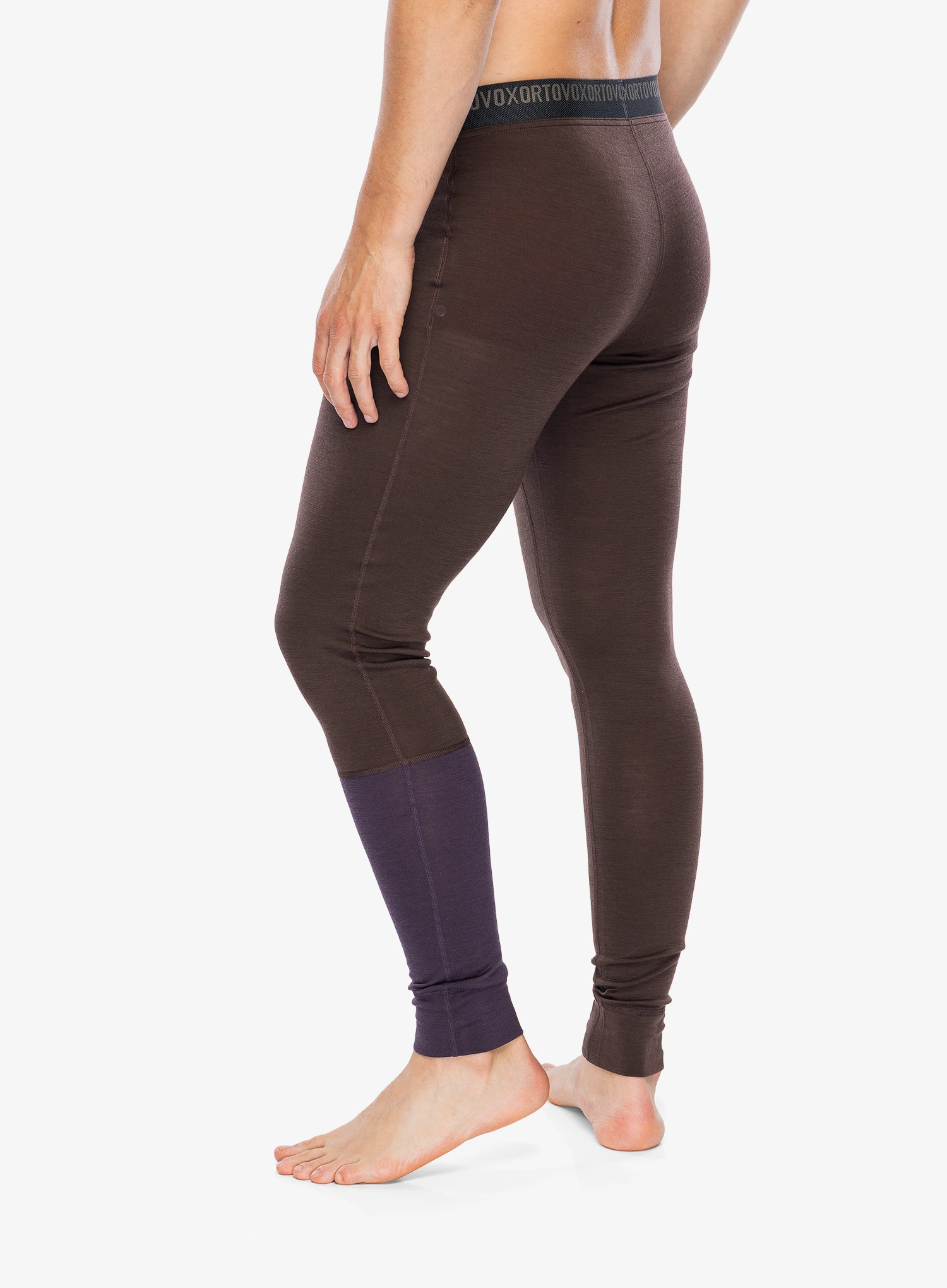Thermounterhose Ortovox 185 Rock N Wool Long Pants - dark chestnut