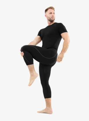 Thermounterhose Viking Base Layer Eiger 2.0 3/4 Pants - black/grey