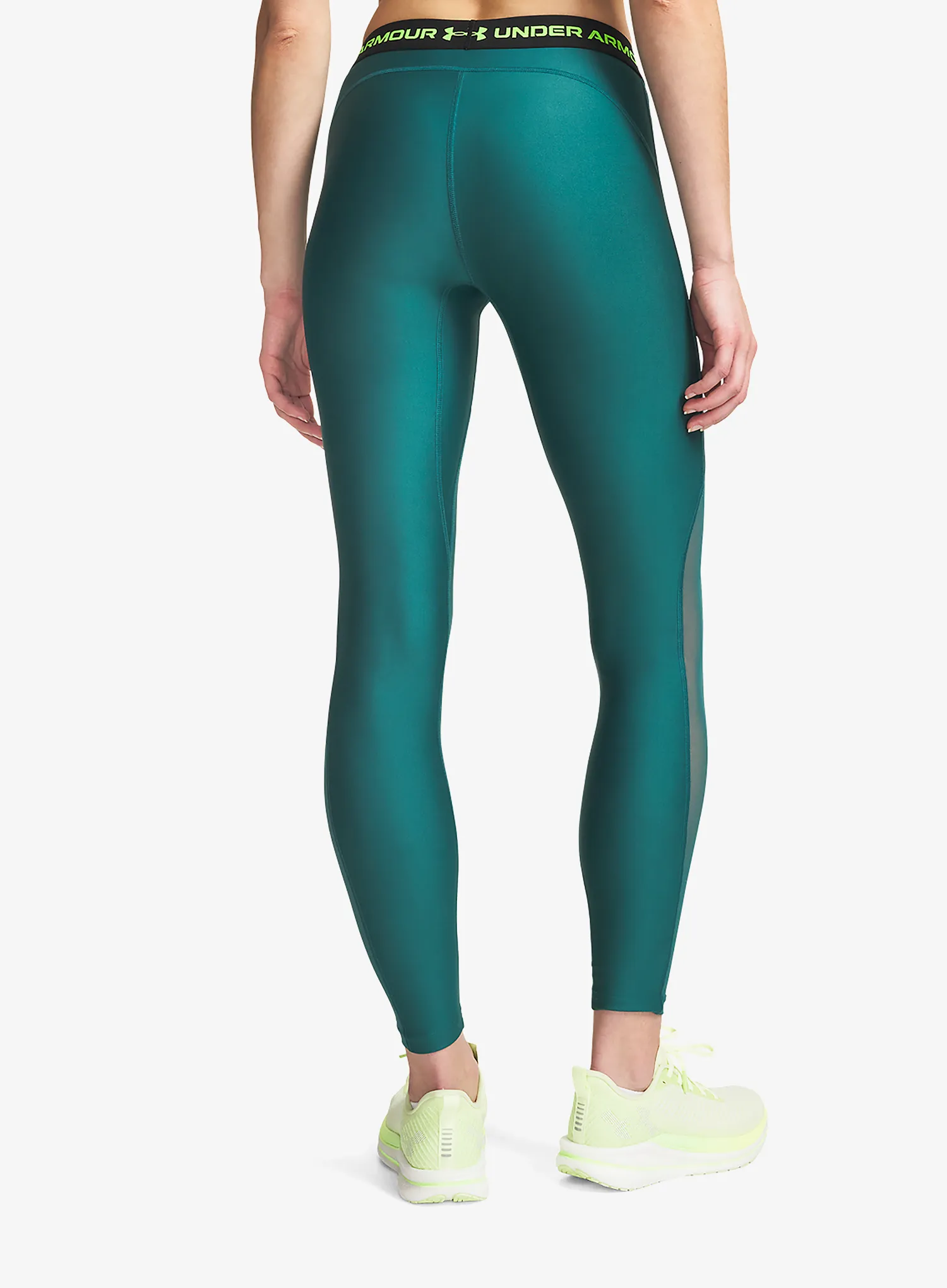 Trainingsleggings für Frauen Under Armour Heatgear Mesh Legging - rack green/hyper green