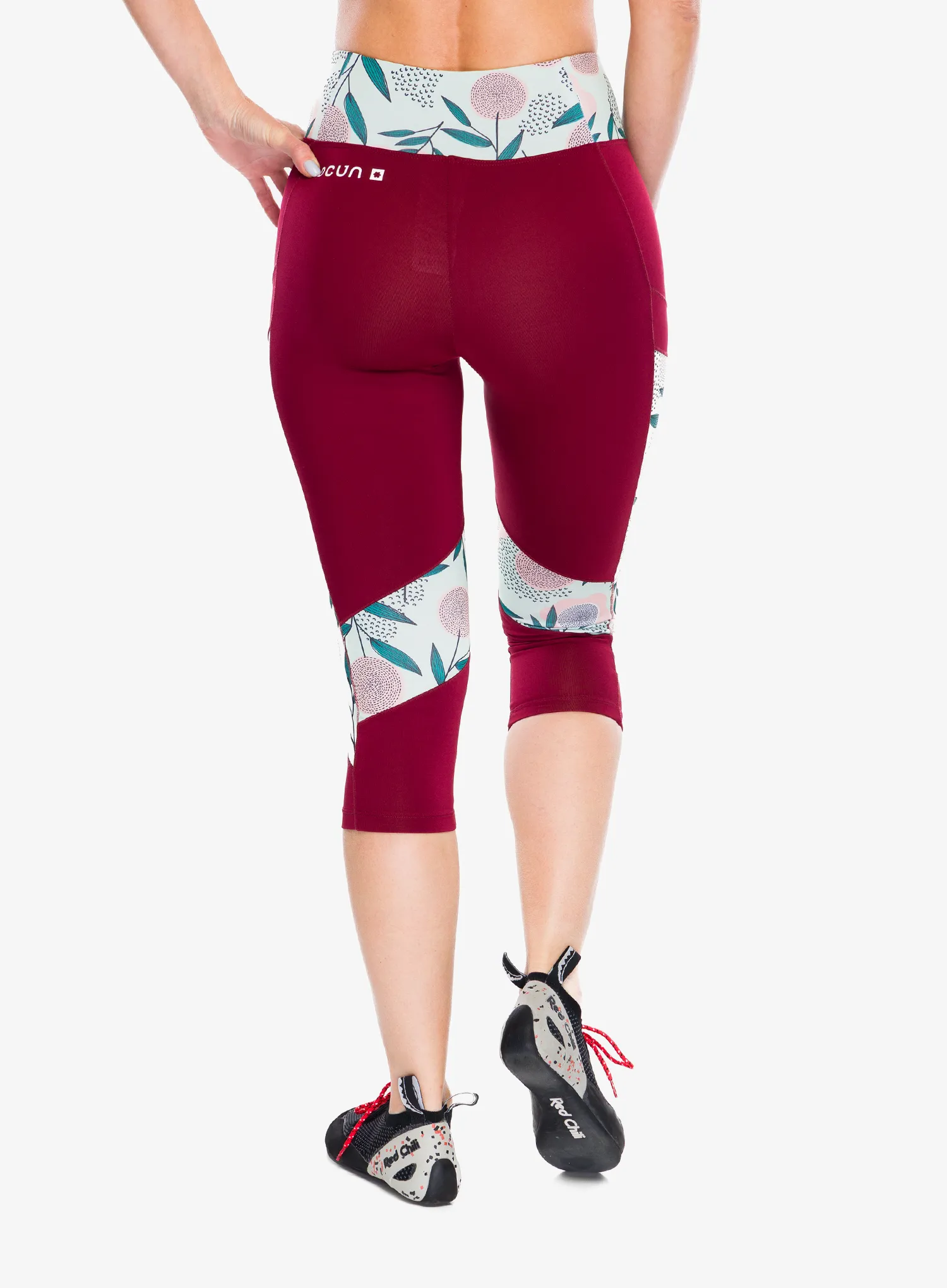 Kletterleggins Ocun Rhea 3/4 Leggings - wine merlot