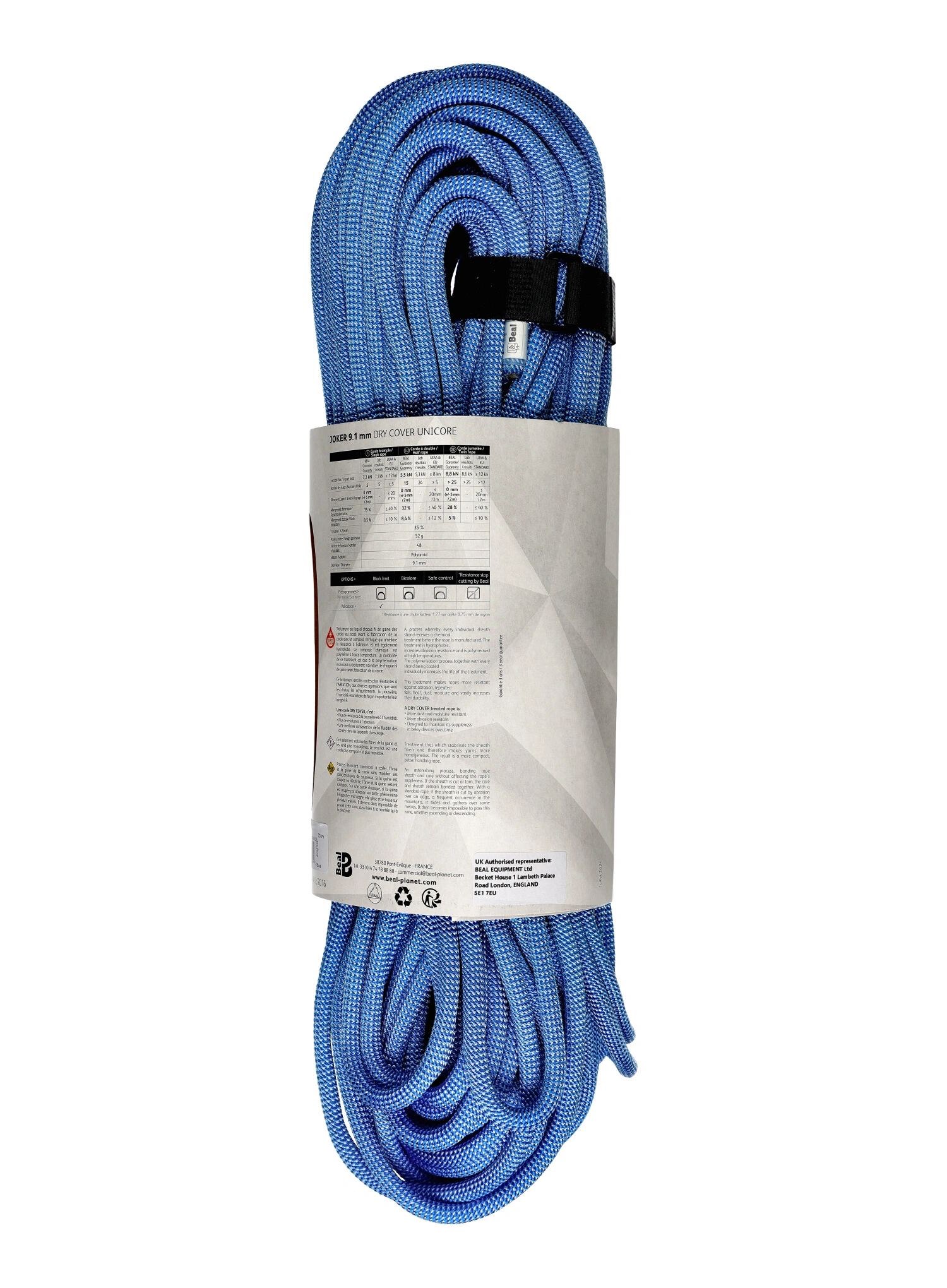 Dynamikseil Beal Joker Soft Unicore 9,1 mm x 70 m Dry Cover - blue