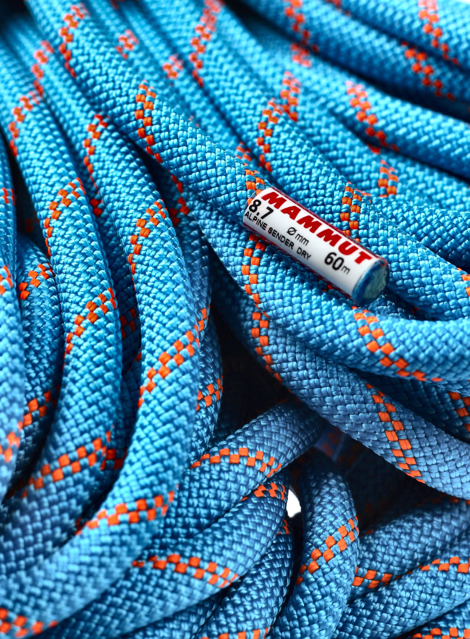 Dynamikseil Mammut 8.7 Alpine Sender Dry Rope 60 m - ocean/vibrant orange