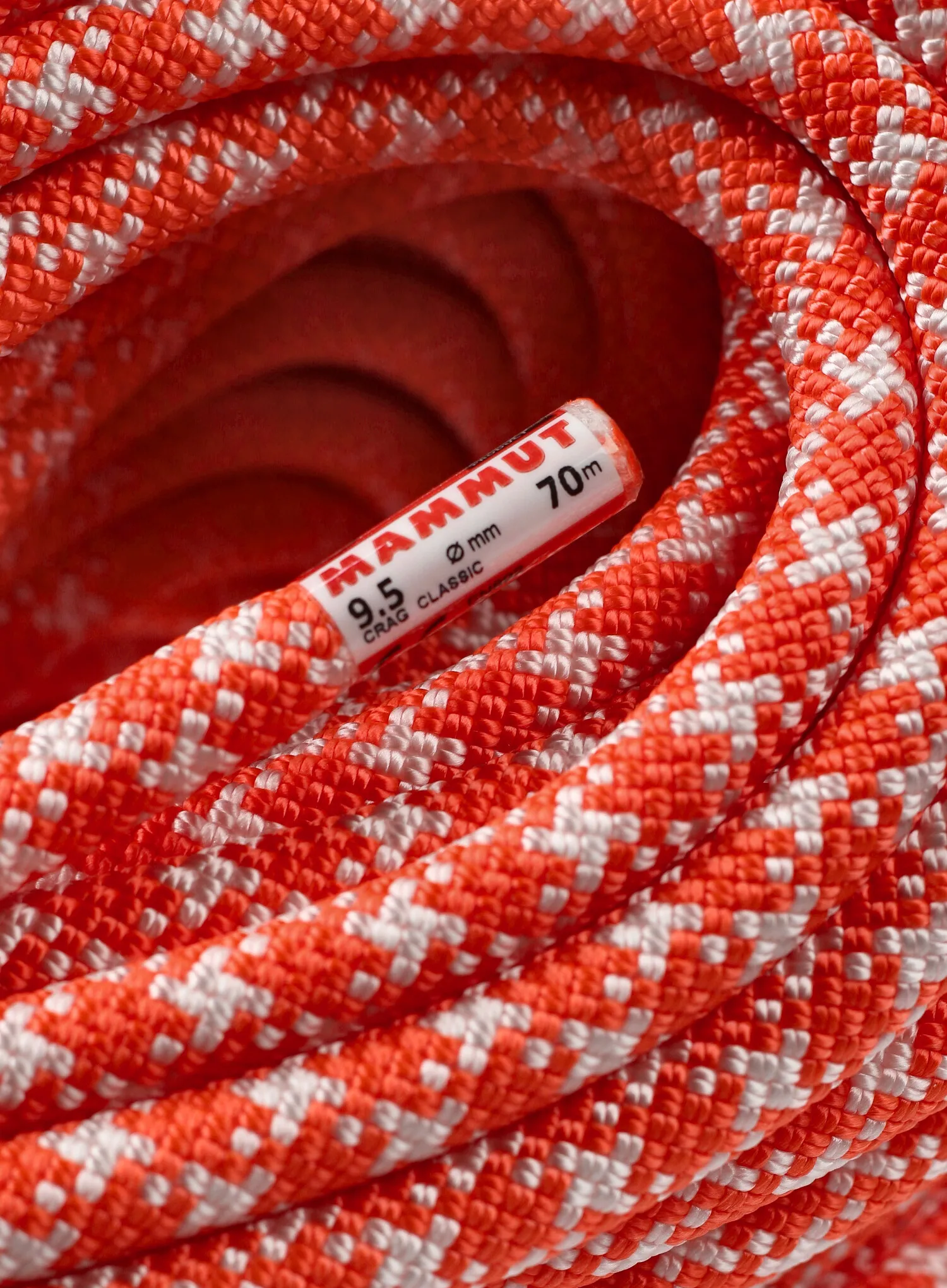 Kletterseil Mammut 9.5 Crag Classic Rope 70 m - white/vibrant orange